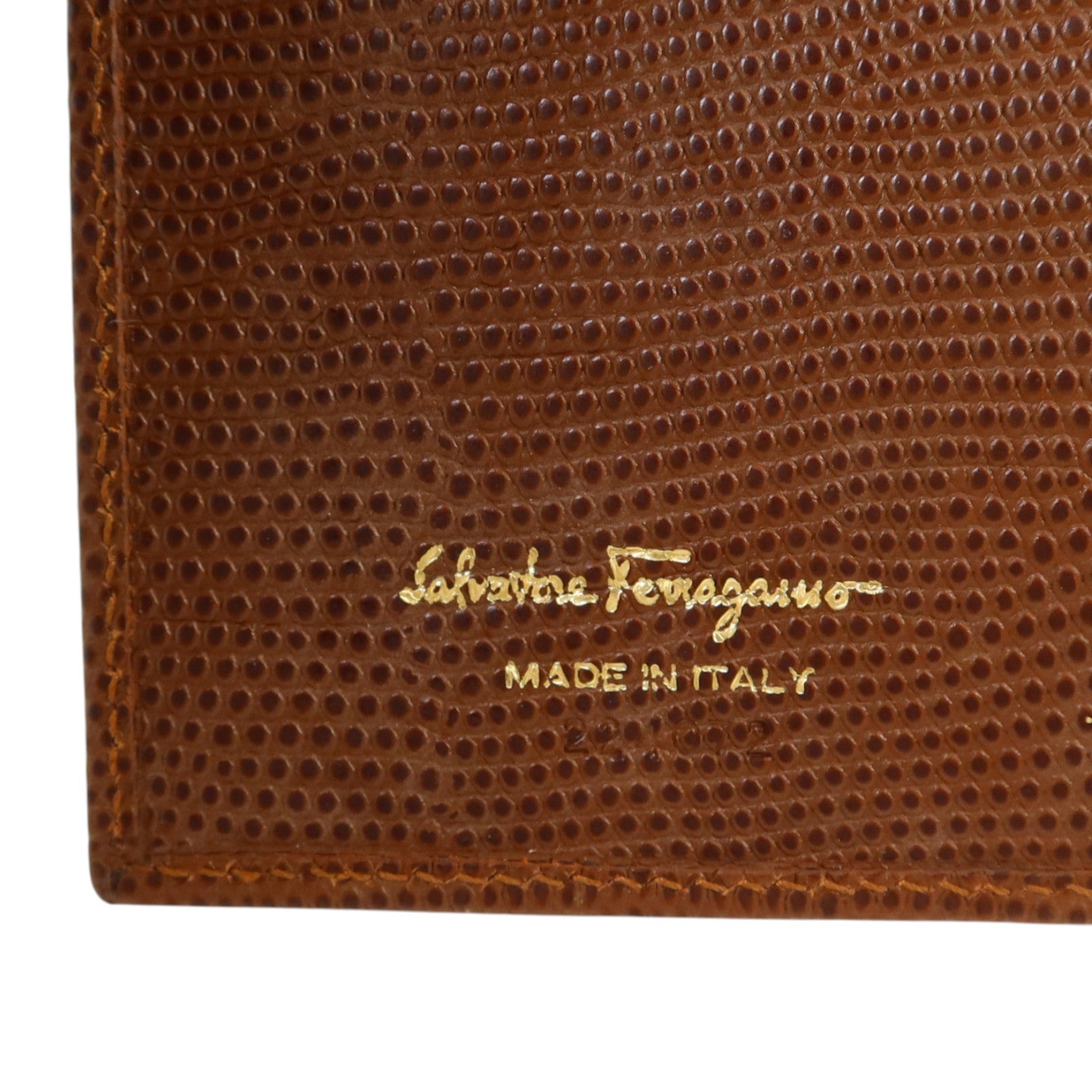 Salvatore Ferragamo 【激減優惠】牛皮皮革Long Wallet金扣長錢包