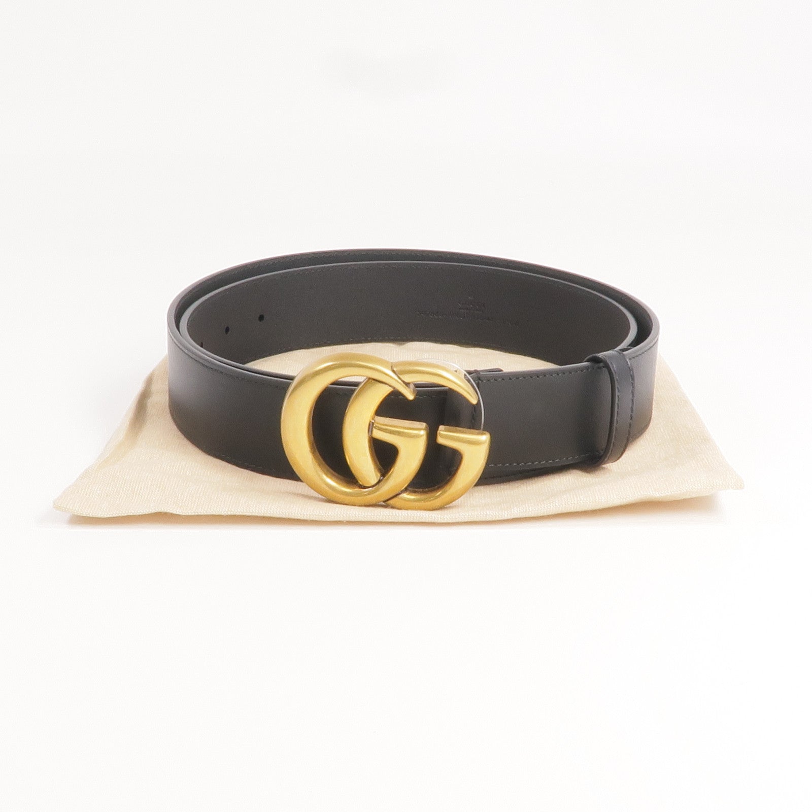 GUCCI 牛皮皮革Belt金扣皮帶