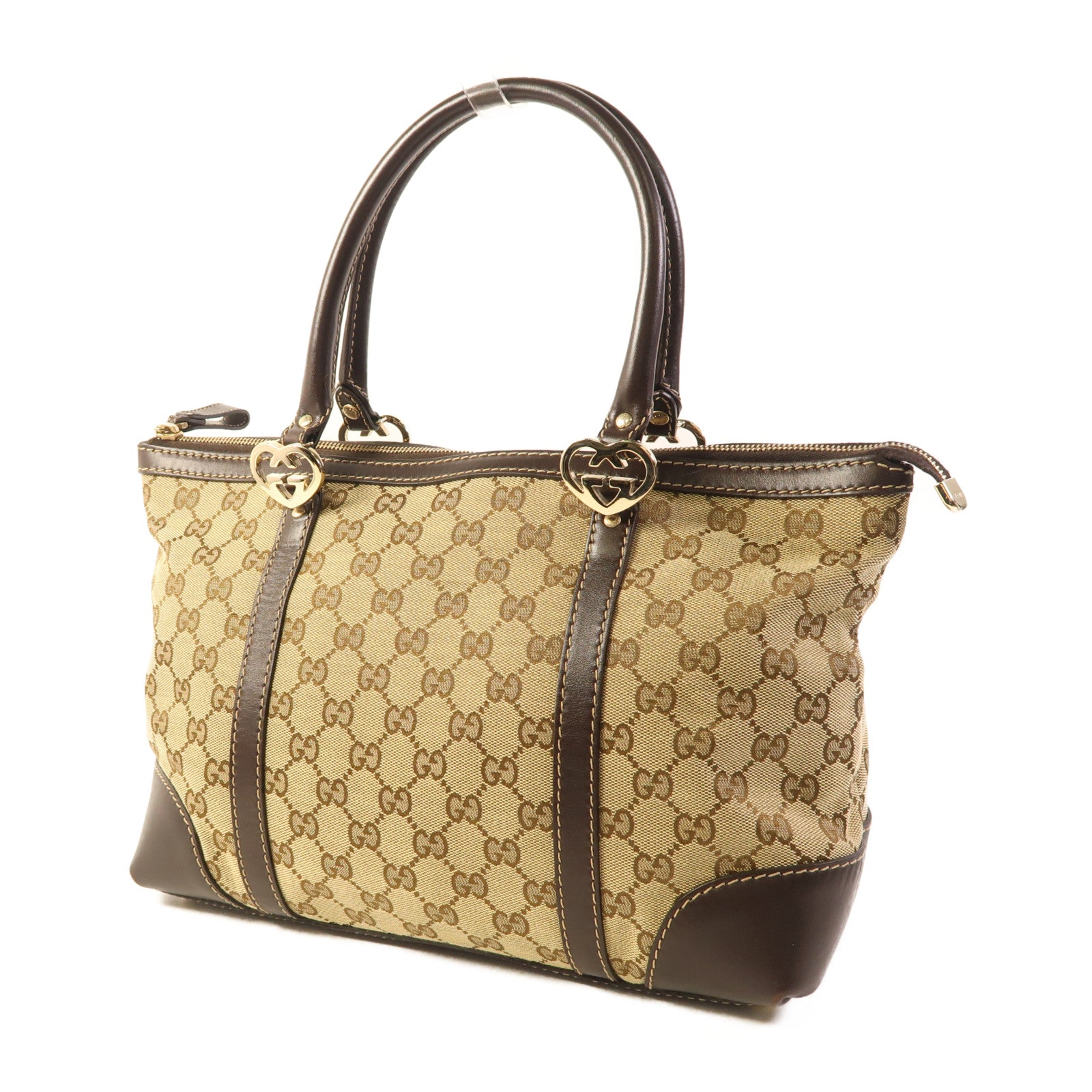 GUCCI 帆布Hand Bag金扣手挽袋
