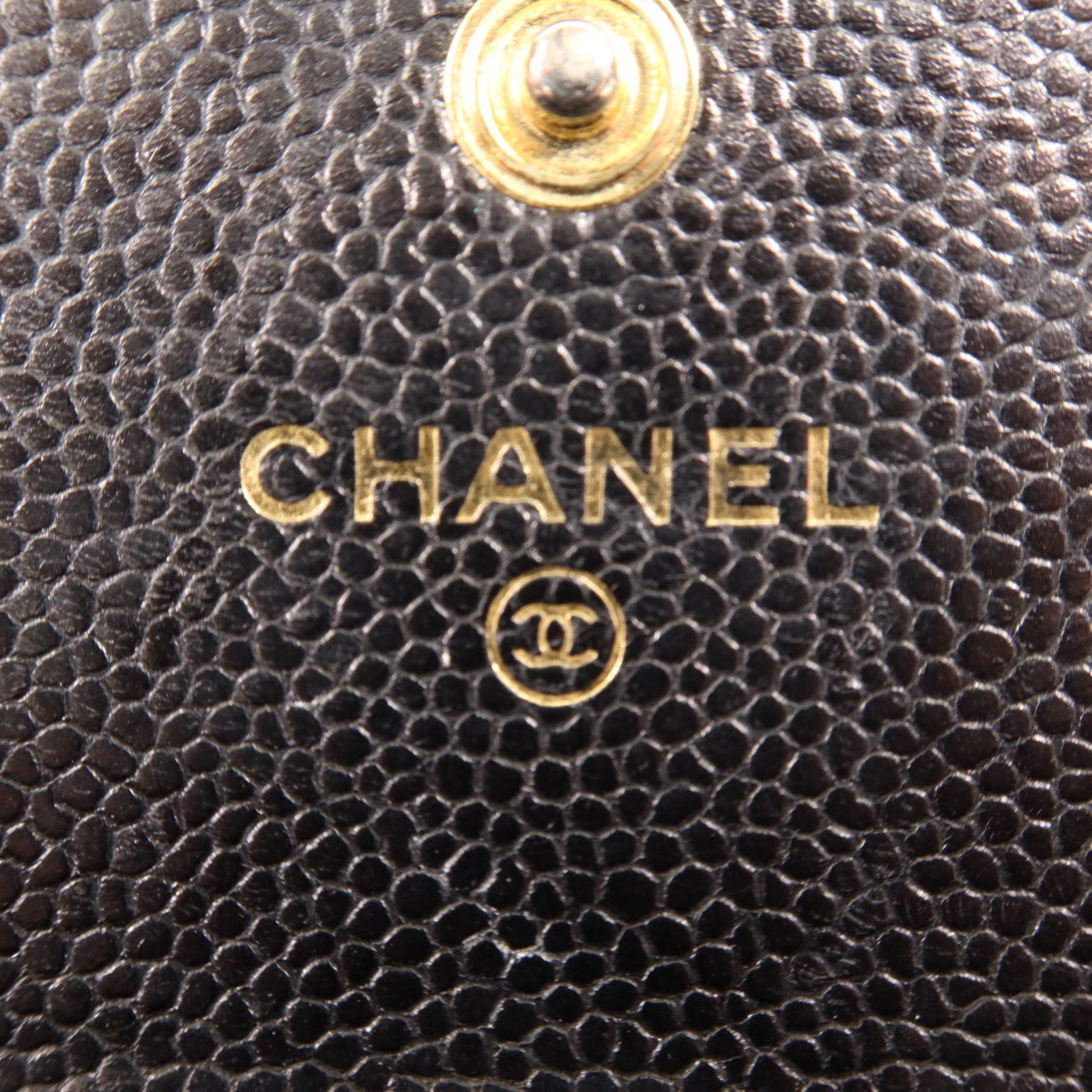 CHANEL 牛皮皮革Long Wallet金扣長錢包