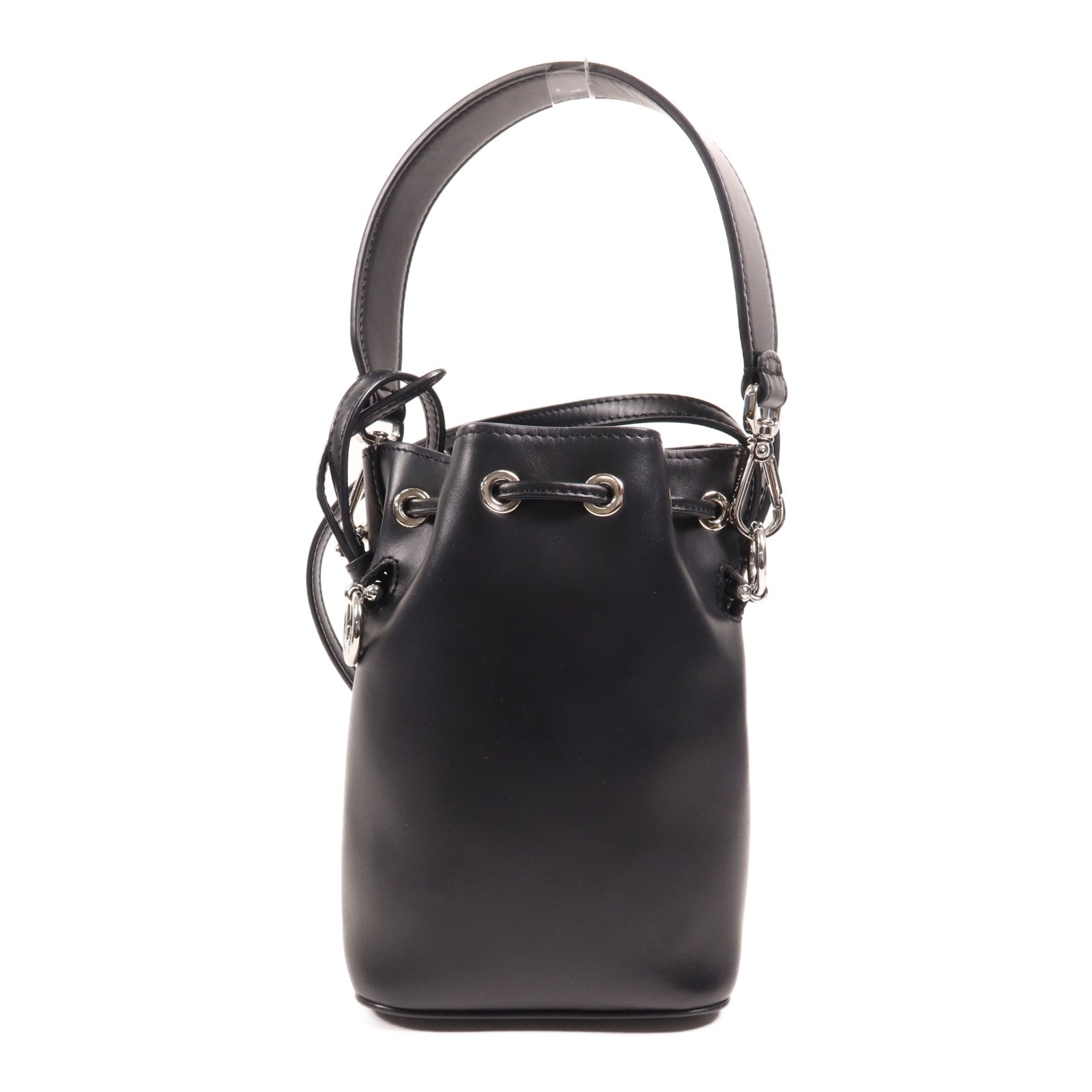 FENDI 牛皮皮革Mon Tresor Mini銀扣手挽肩背兩用袋