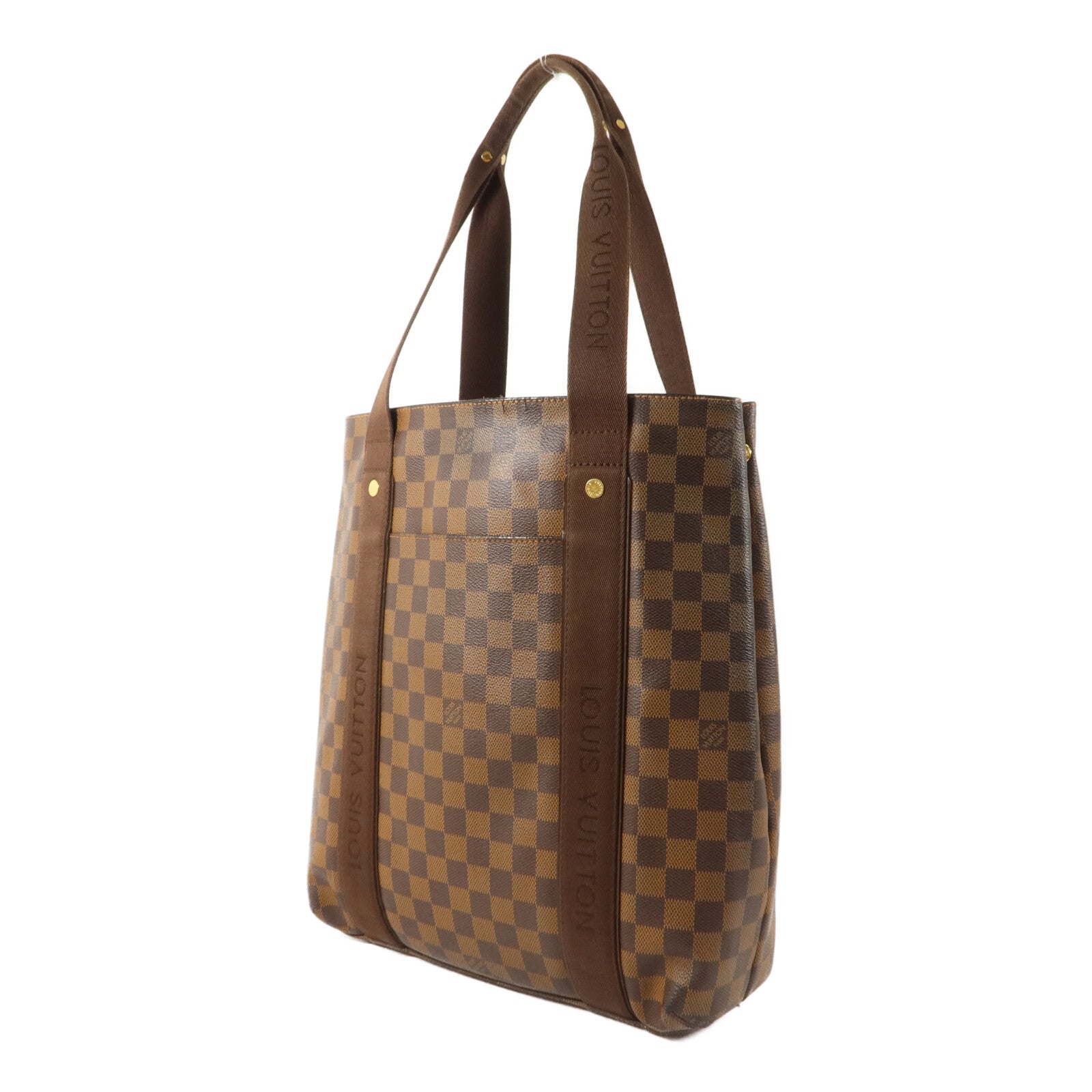 LOUIS VUITTON Damier Beaubourg金扣肩背袋棕色