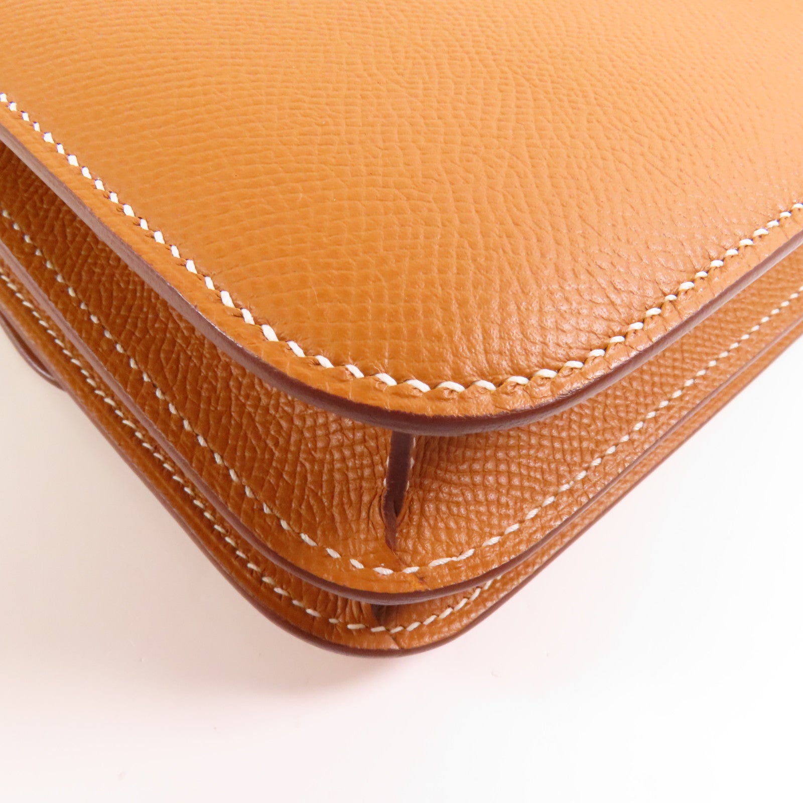 HERMES Epsom皮革Constance Mini金扣肩背袋Gold