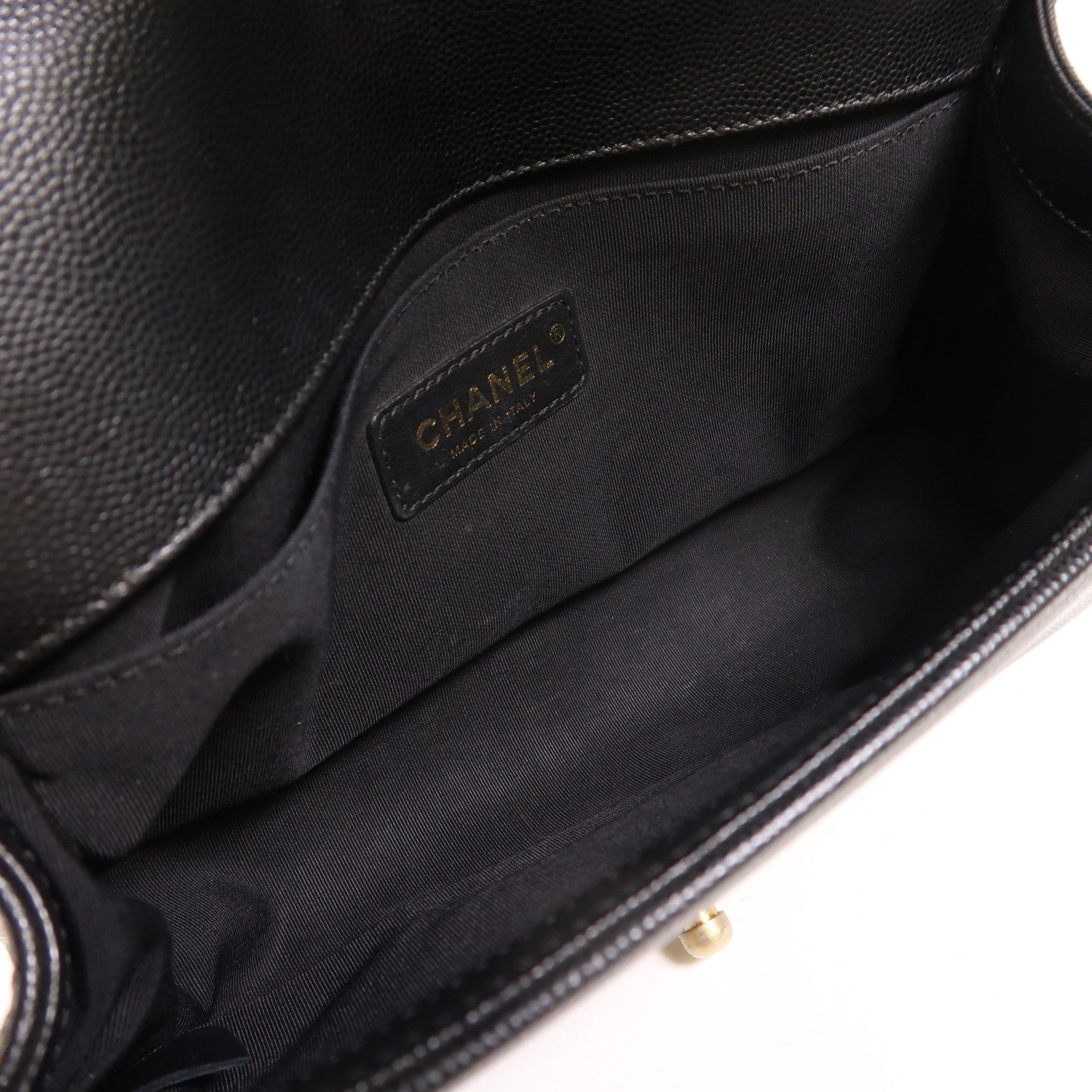 CHANEL 【激減優惠】牛皮皮革Boy 25金扣鏈帶肩背袋