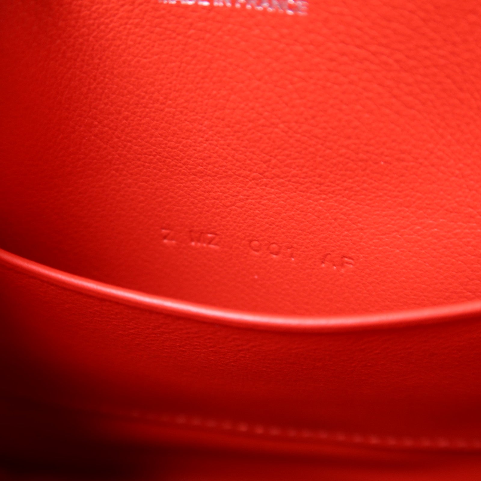 HERMES Swift皮革Carre Pocket Pouch銀扣小袋Rouge De Coeur