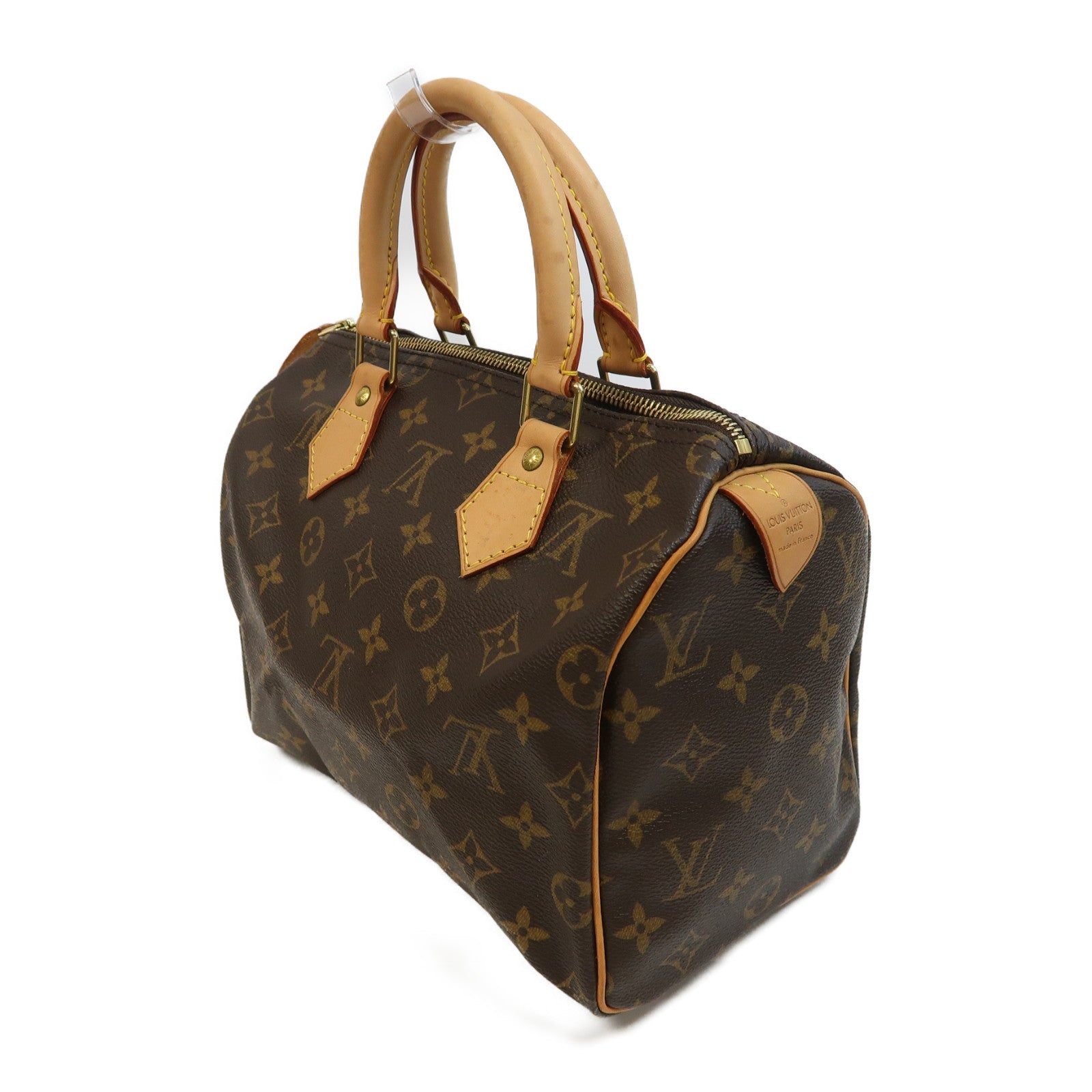 LOUIS VUITTON Monogram Speedy 25金扣手挽袋啡色
