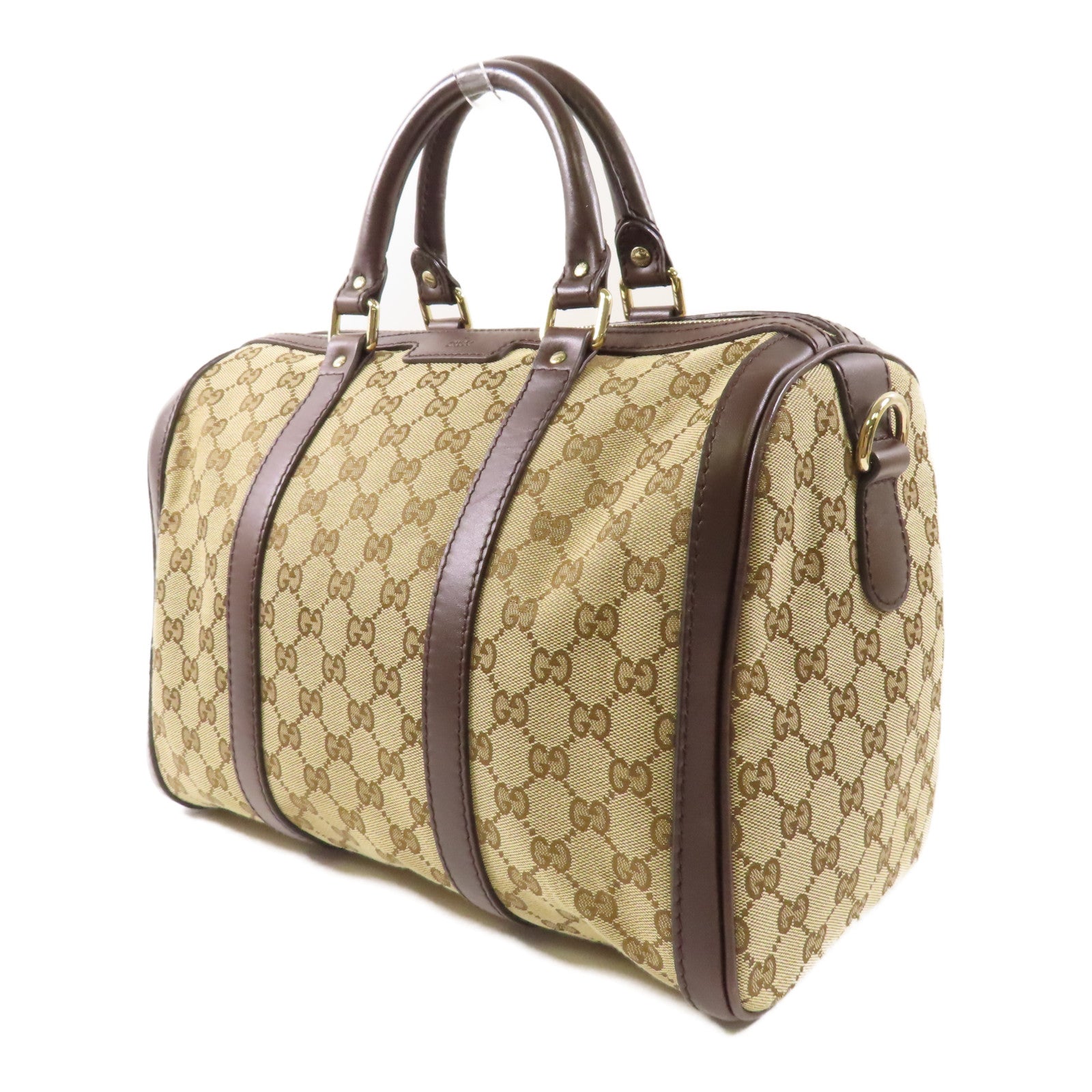 GUCCI 帆布2 Way Shoulder Boston金扣手挽肩背兩用袋