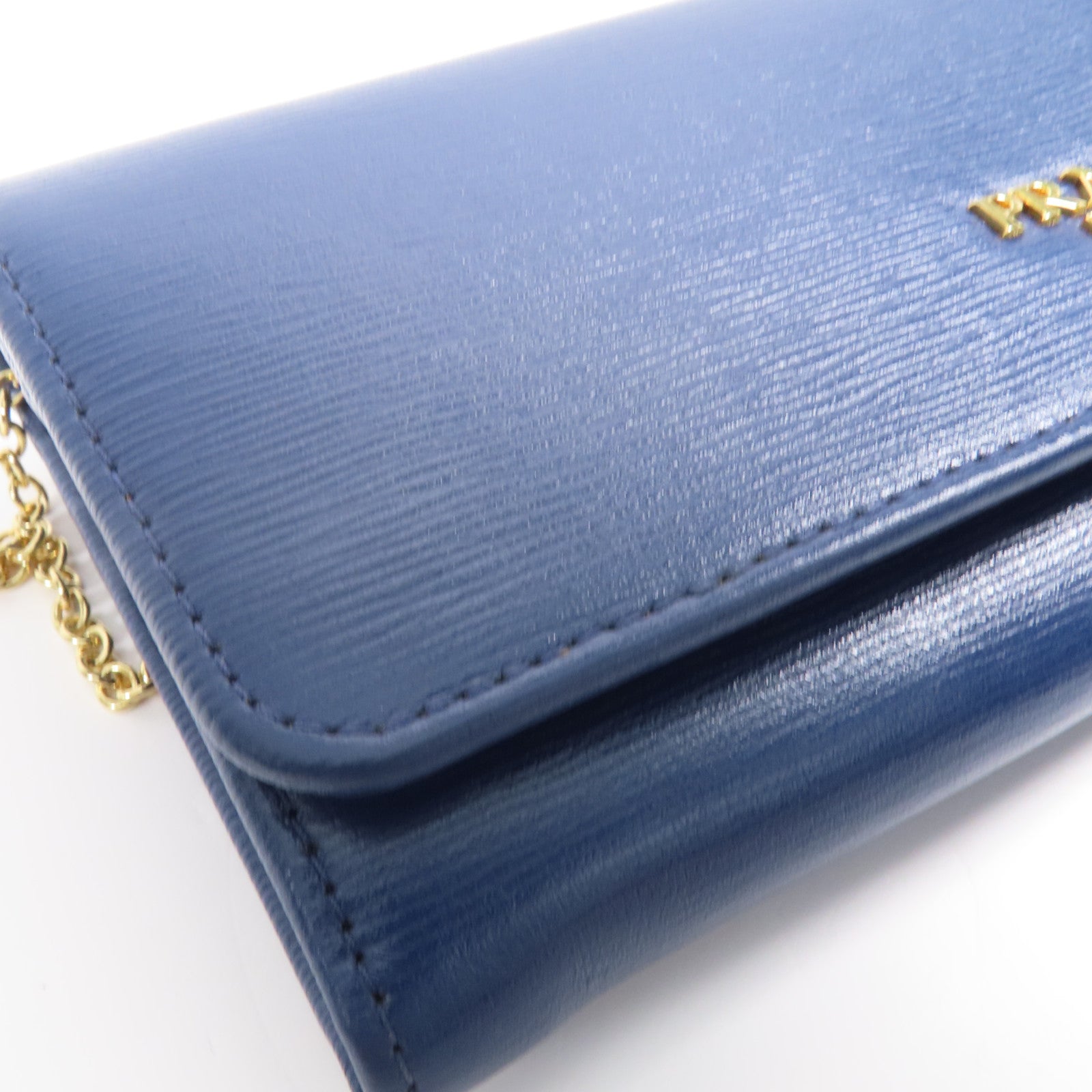 PRADA 牛皮皮革Long Wallet金扣長錢包