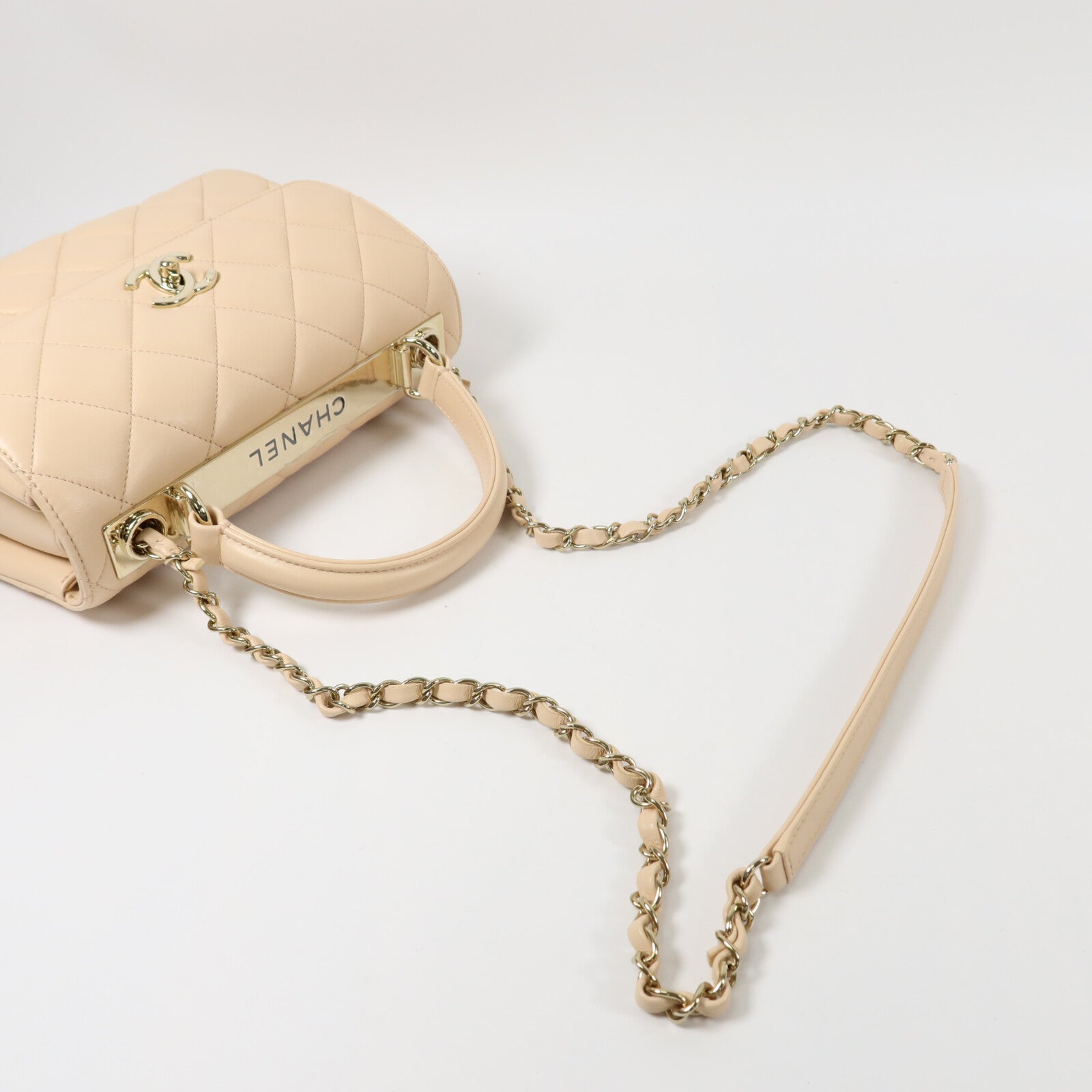CHANEL 羊皮皮革Trend CC Medium手挽肩背兩用袋