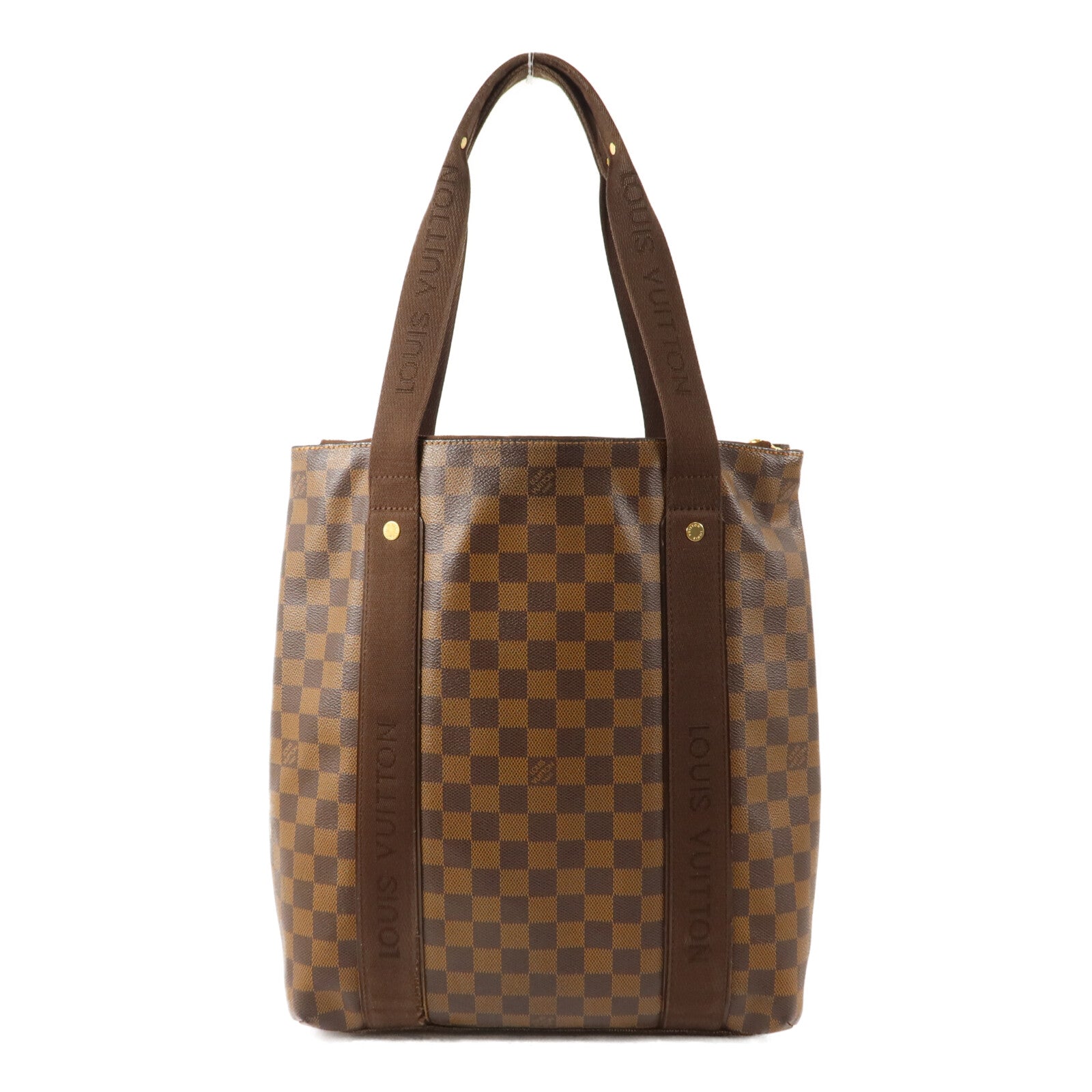 LOUIS VUITTON Damier Beaubourg金扣肩背袋棕色