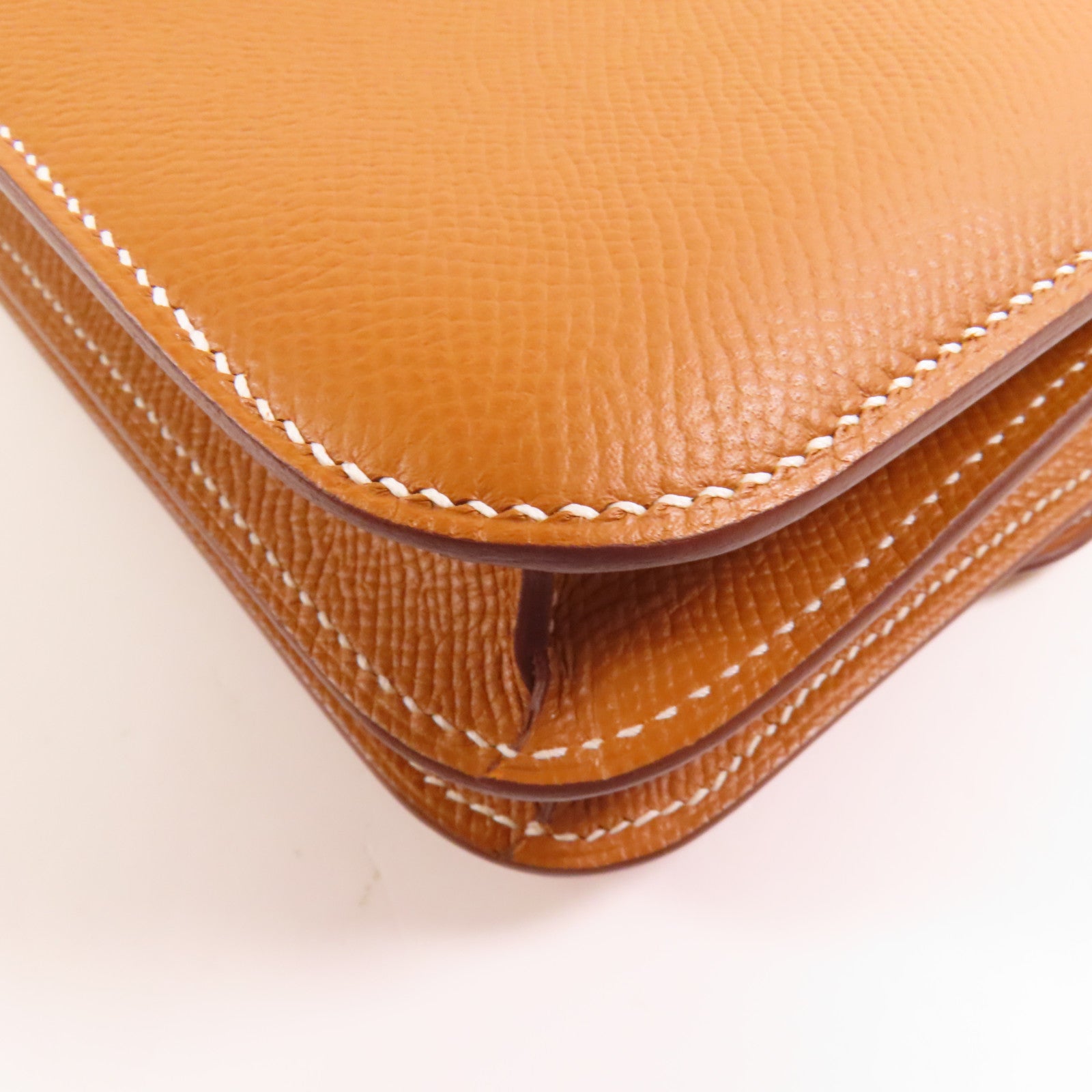 HERMES Epsom皮革Constance Mini金扣肩背袋Gold