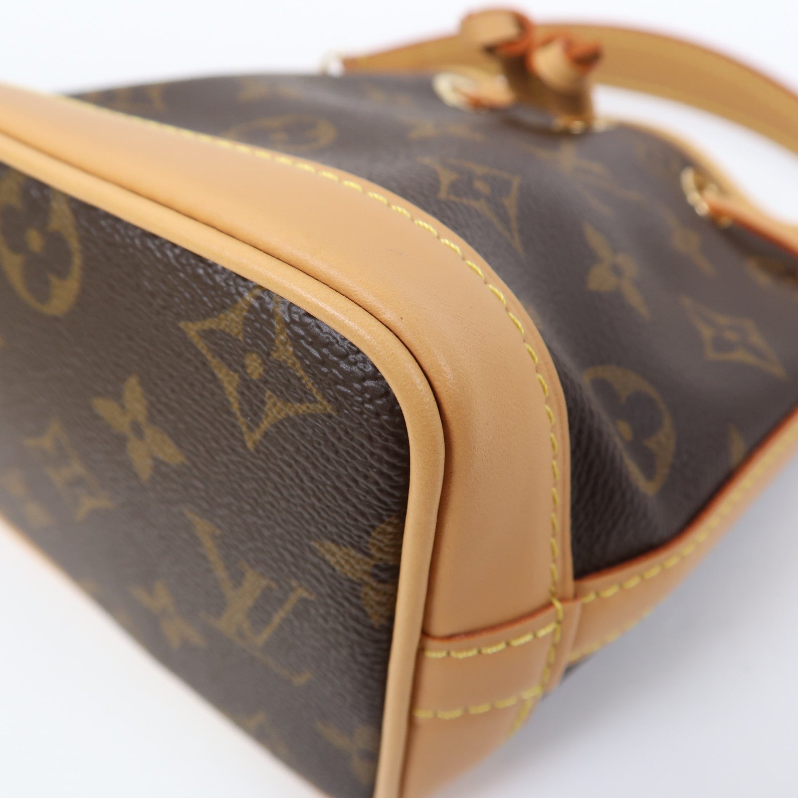 LOUIS VUITTON Monogram Nano Noe金扣手挽肩背兩用袋啡色