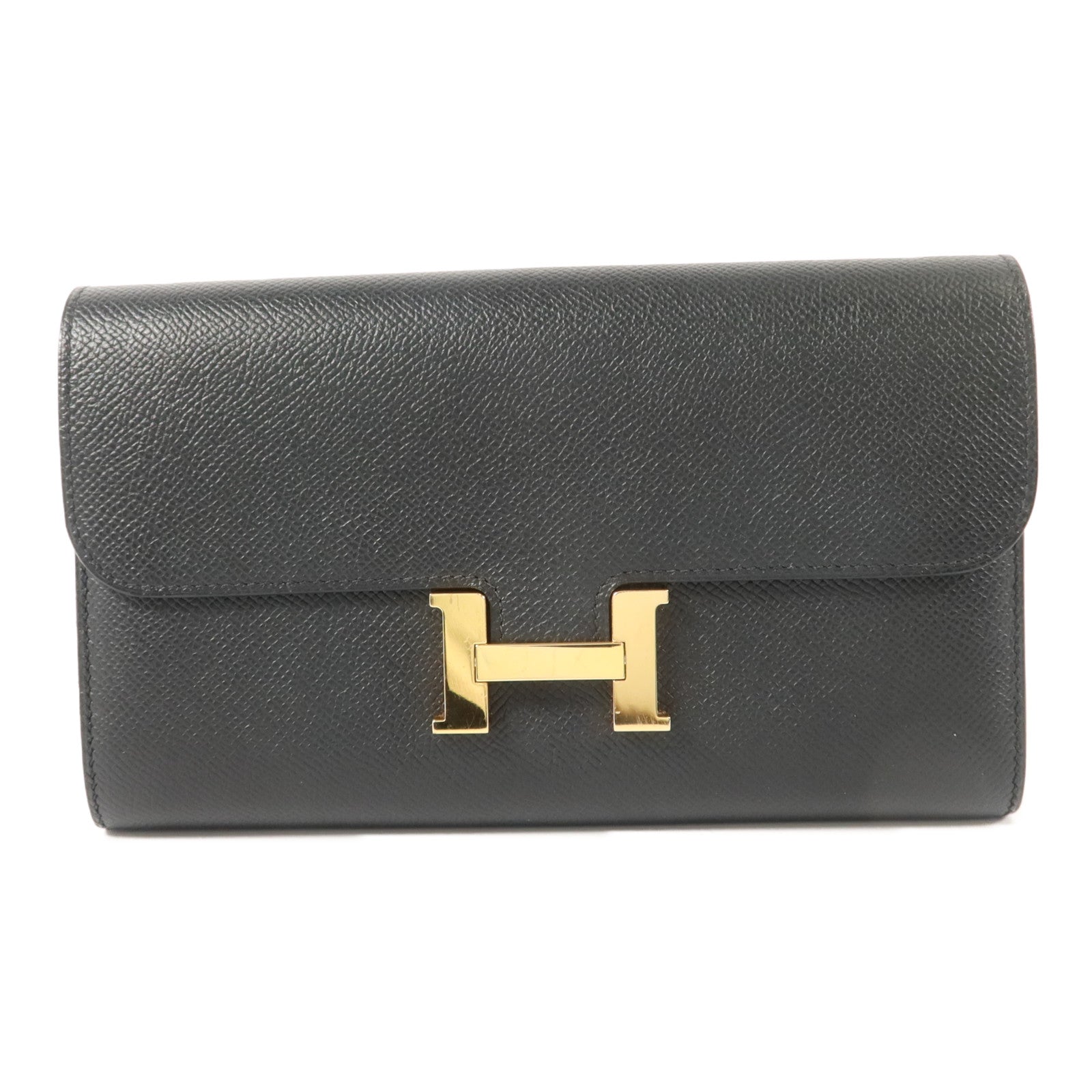 HERMES Epsom皮革Constance Wallet長錢包Noir
