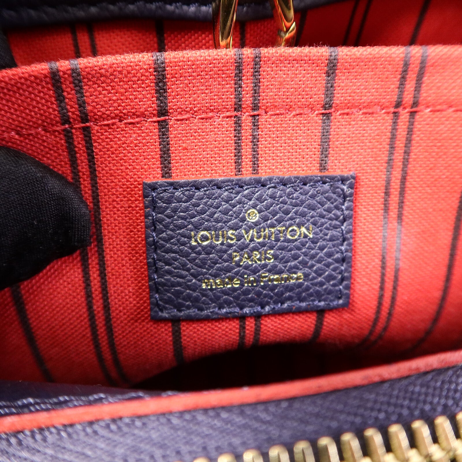 LOUIS VUITTON Monogram Empreinte Montaigne BB手挽肩背兩用袋