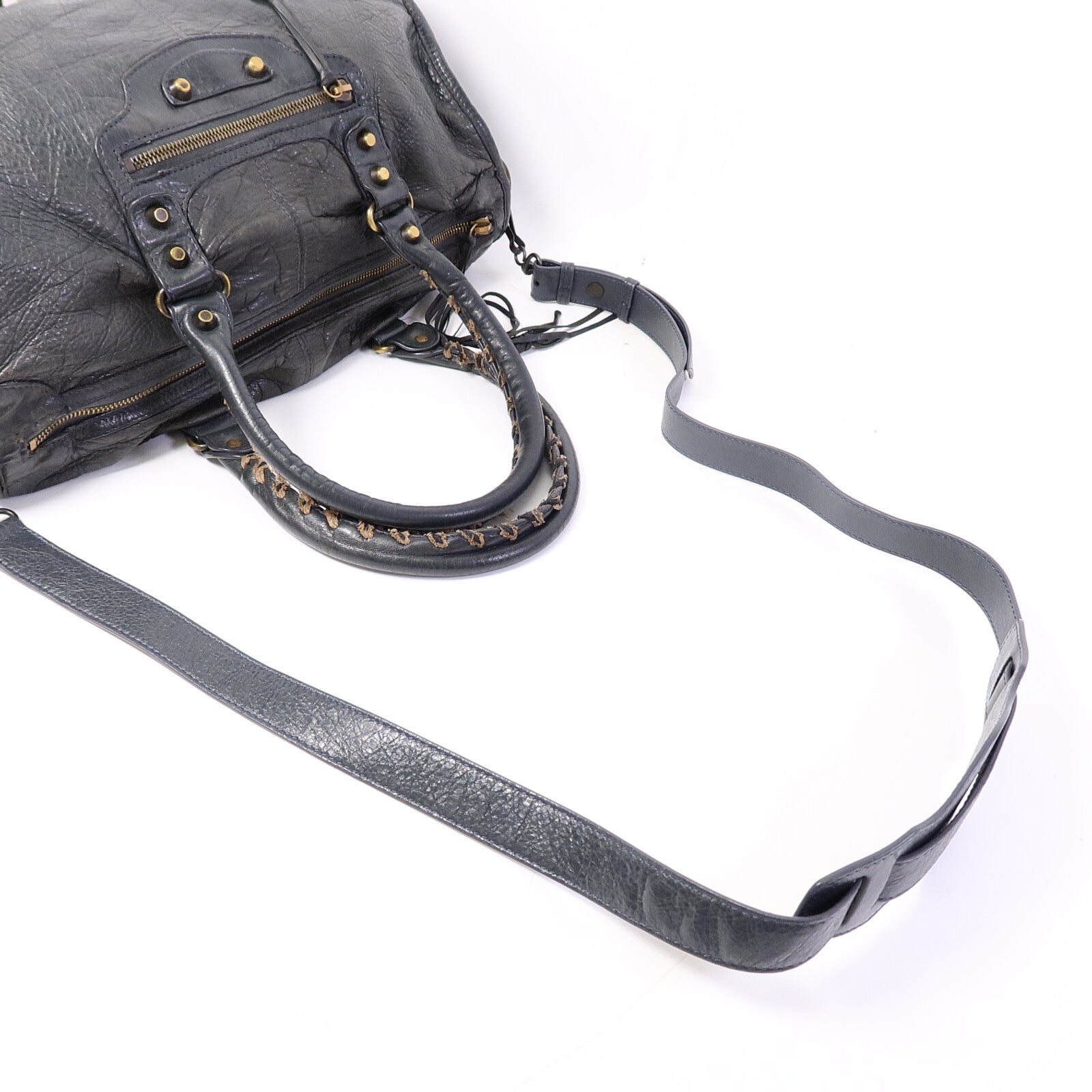 BALENCIAGA 牛皮皮革The City手挽肩背兩用袋