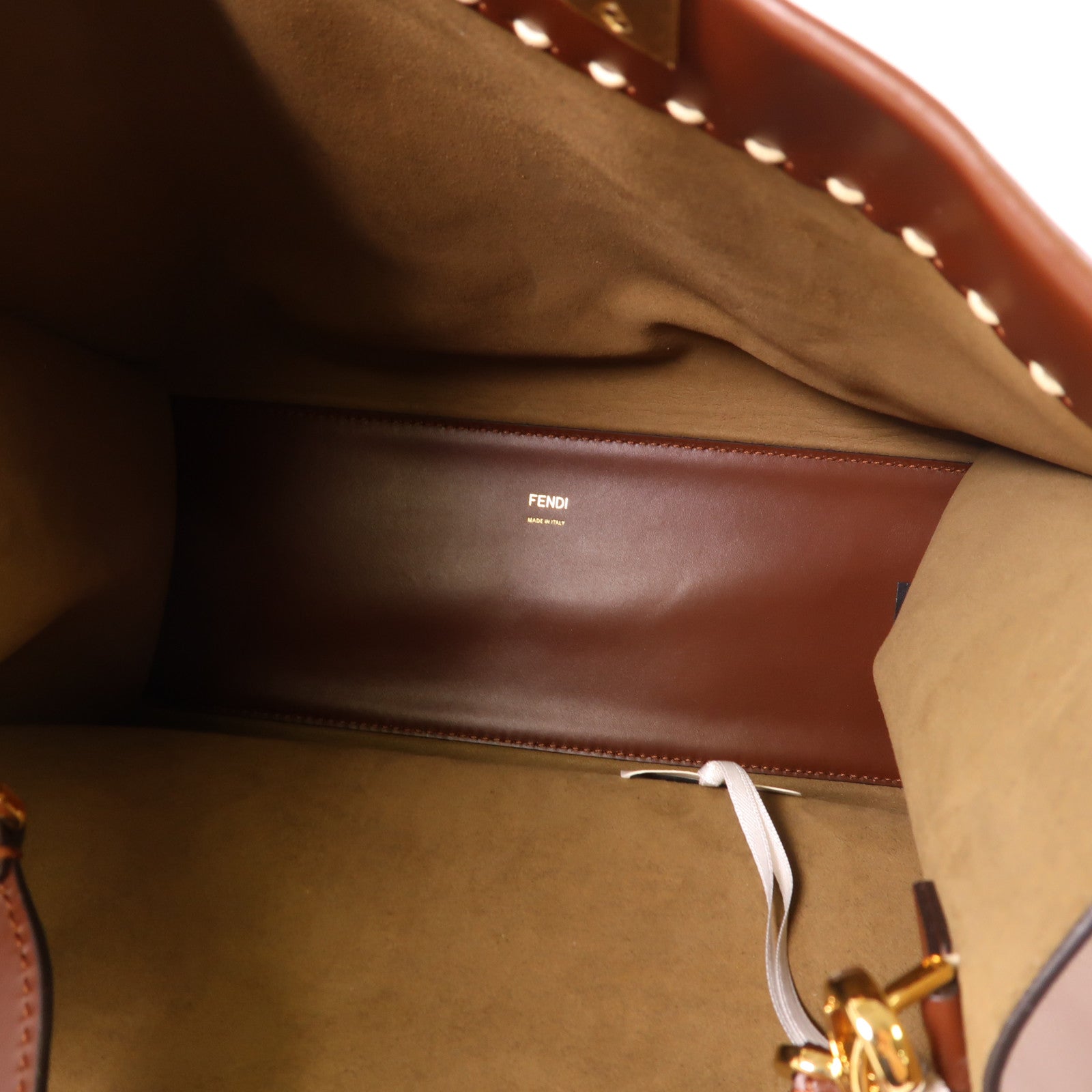 FENDI 牛皮皮革Sunshine Shopping Bag金扣手挽肩背兩用袋