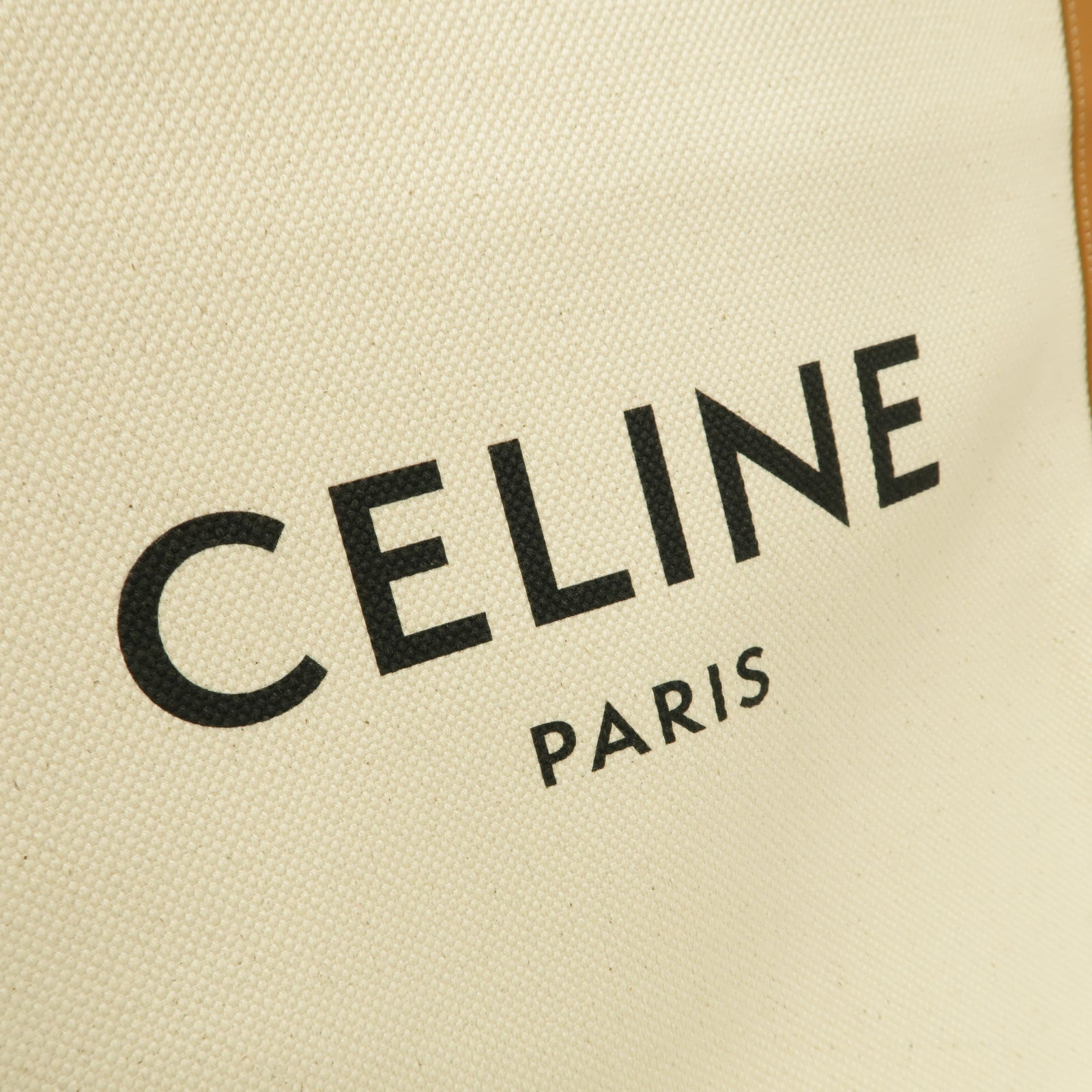 CELINE 【激減優惠】帆布Large Vertical Bag金扣手挽袋白色