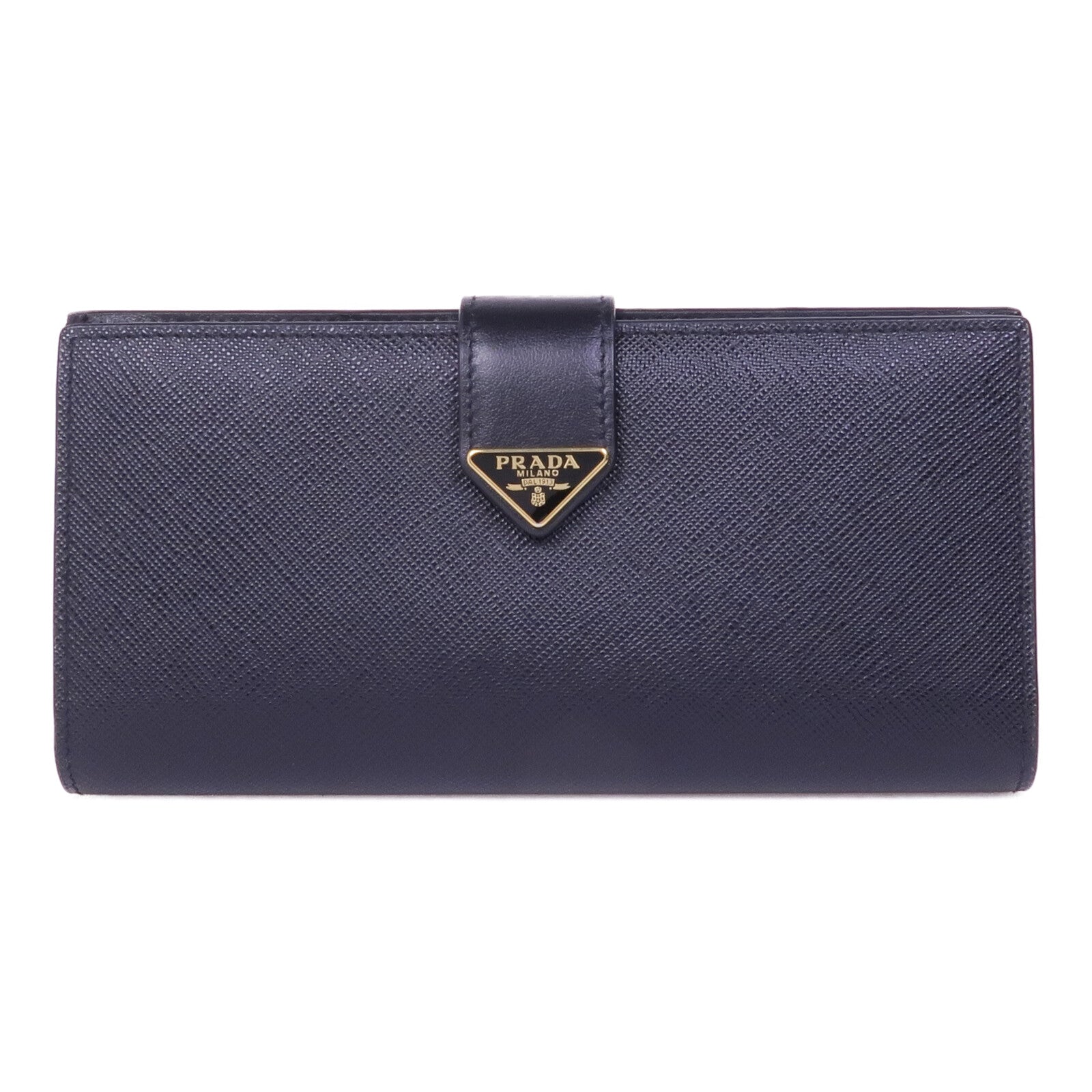 PRADA 牛皮皮革Long Wallet金扣長錢包