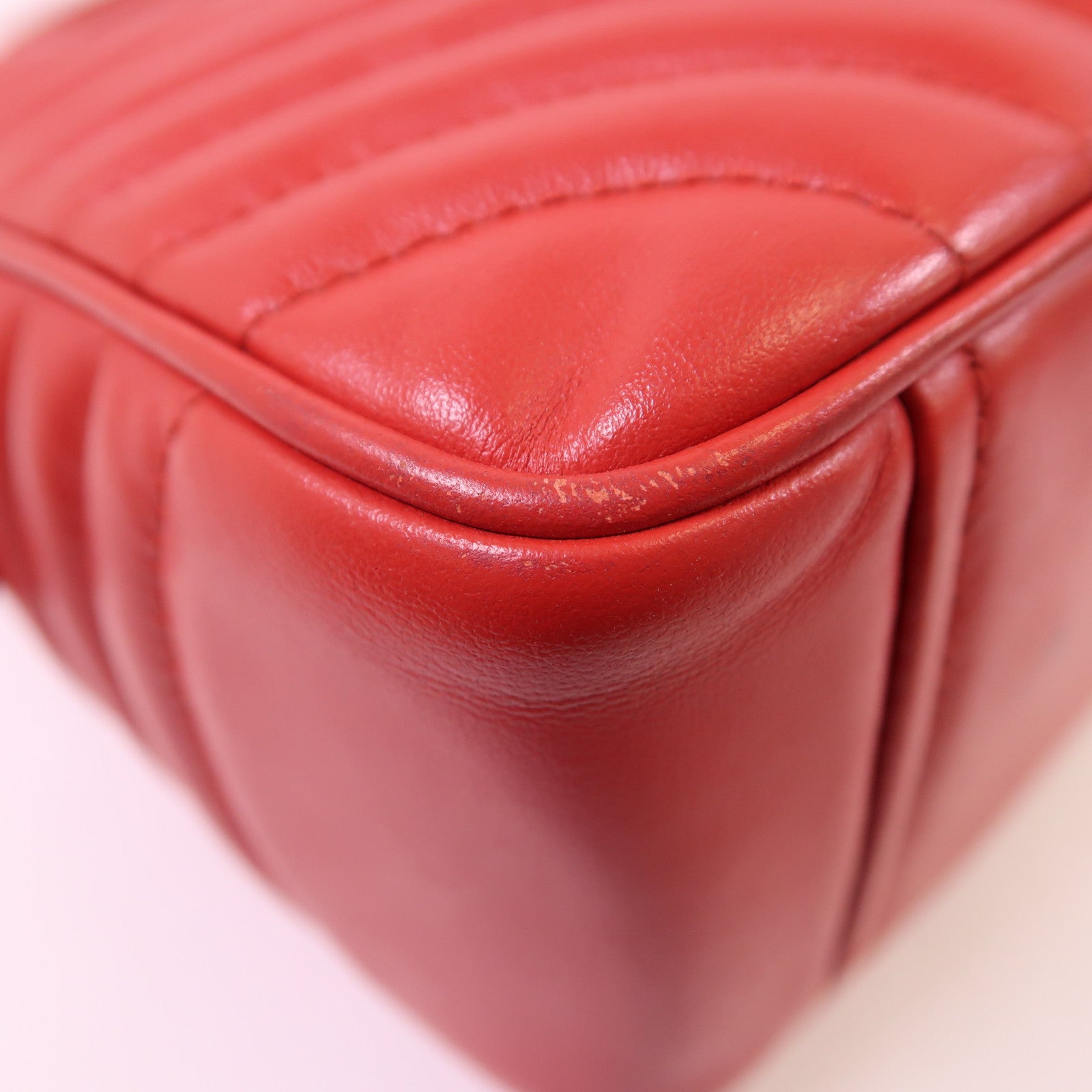 PRADA 羊皮皮革2 Way Shoulder銀扣手挽肩背兩用袋