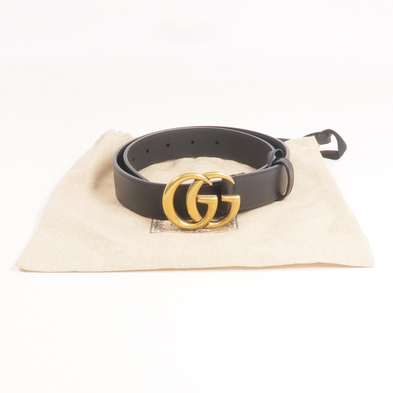 GUCCI 牛皮皮革Belt金扣皮帶