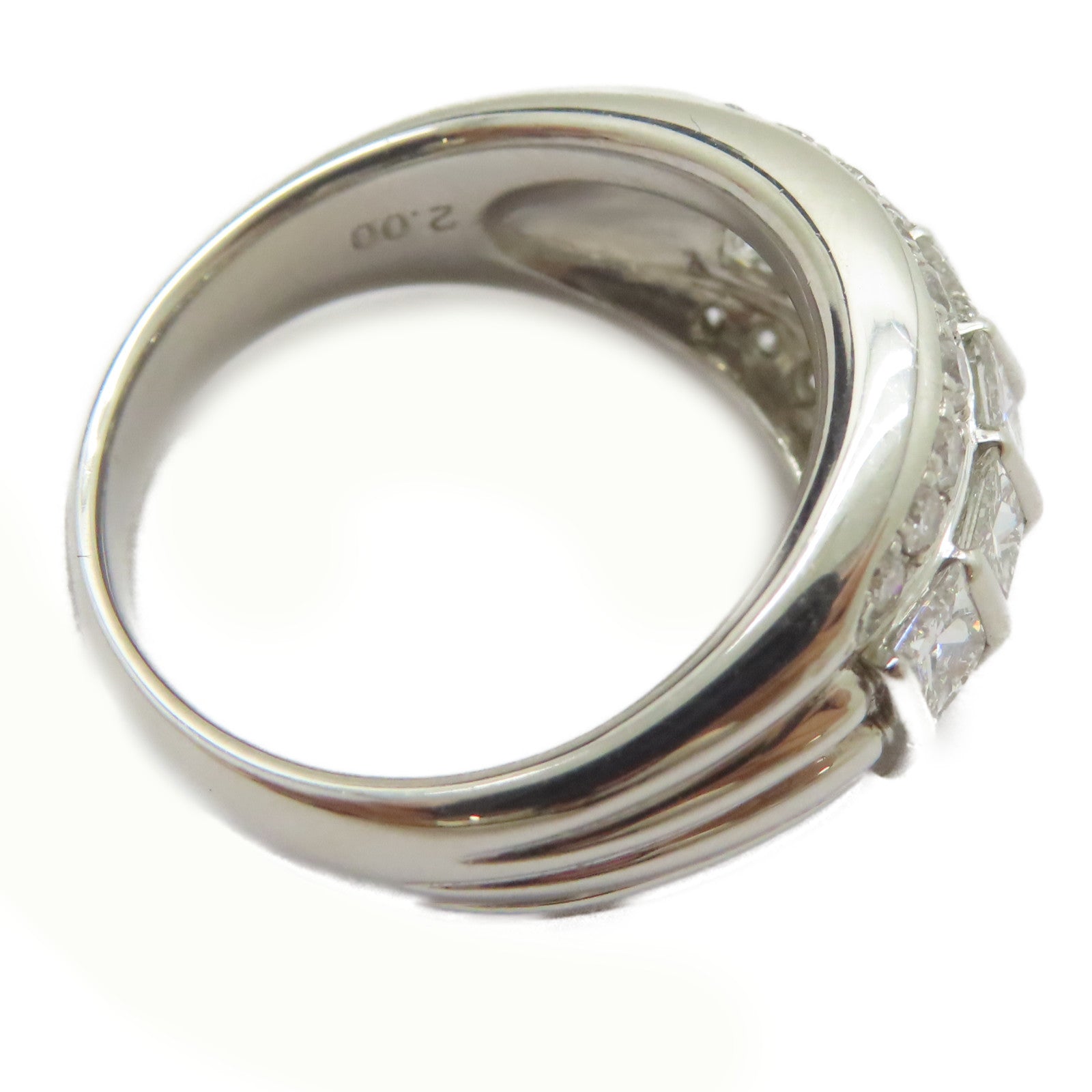 JEWELRY PT900鉑金Diamond Ring 2.00ct鑽石戒指US#6.25