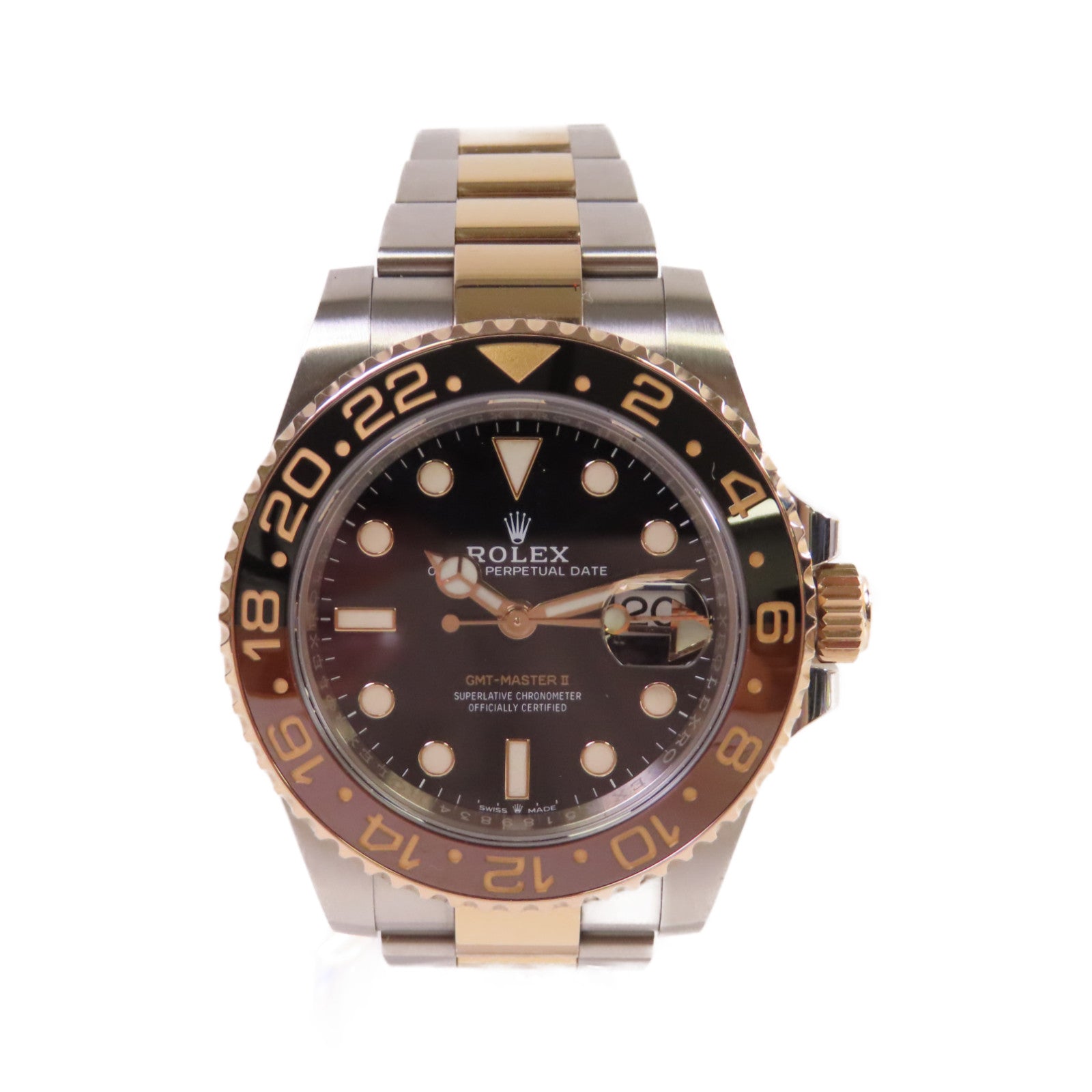 ROLEX GMT Master II Watch不鏽鋼/18K玫瑰金自動機芯手錶黑色