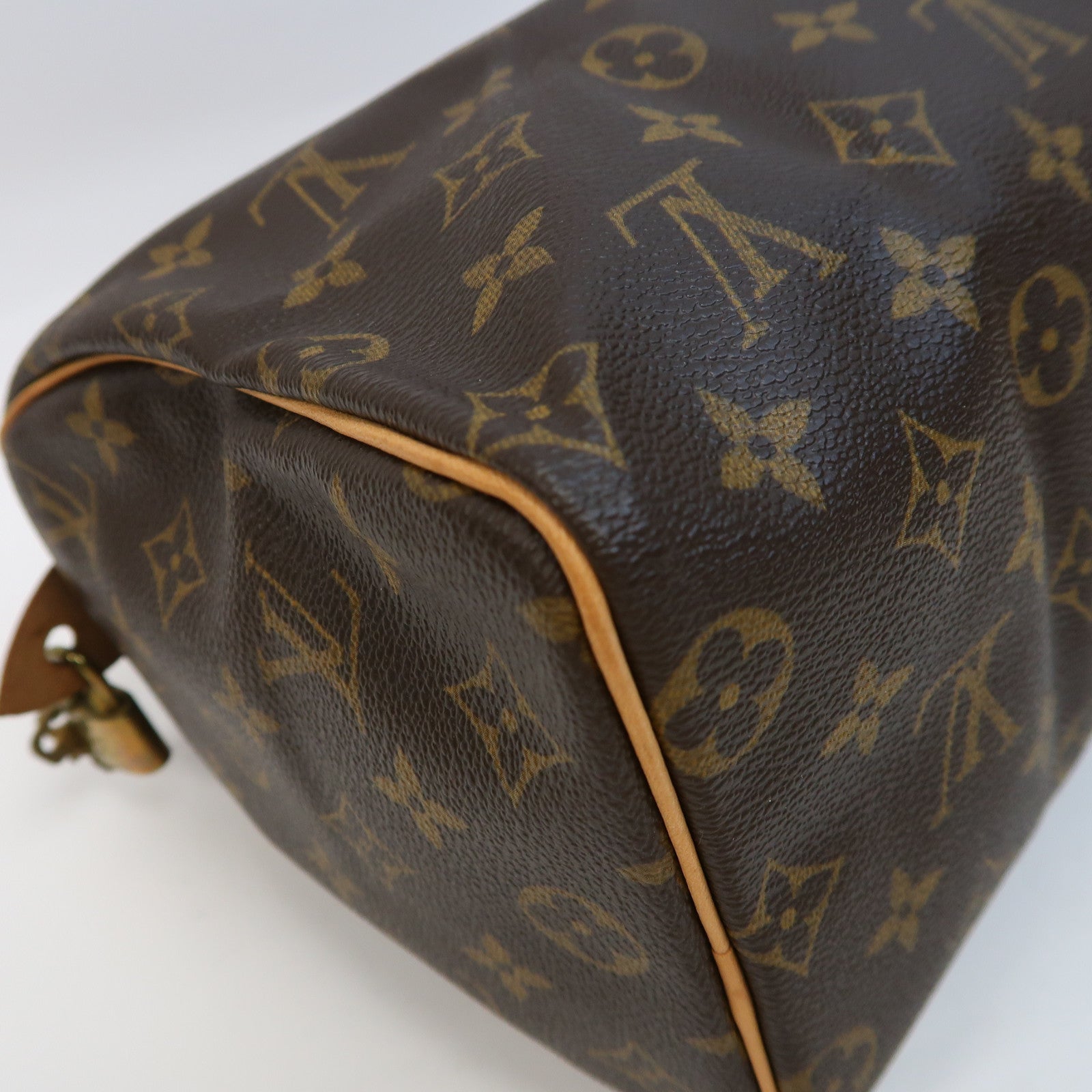 LOUIS VUITTON Monogram Speedy 25金扣手挽袋啡色