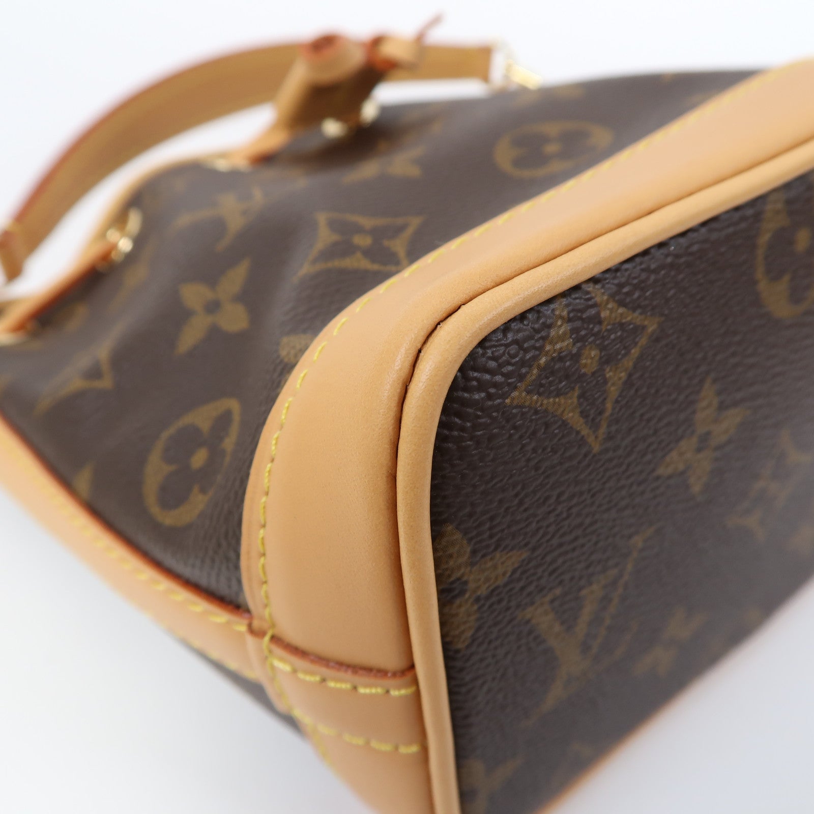 LOUIS VUITTON Monogram Nano Noe金扣手挽肩背兩用袋啡色