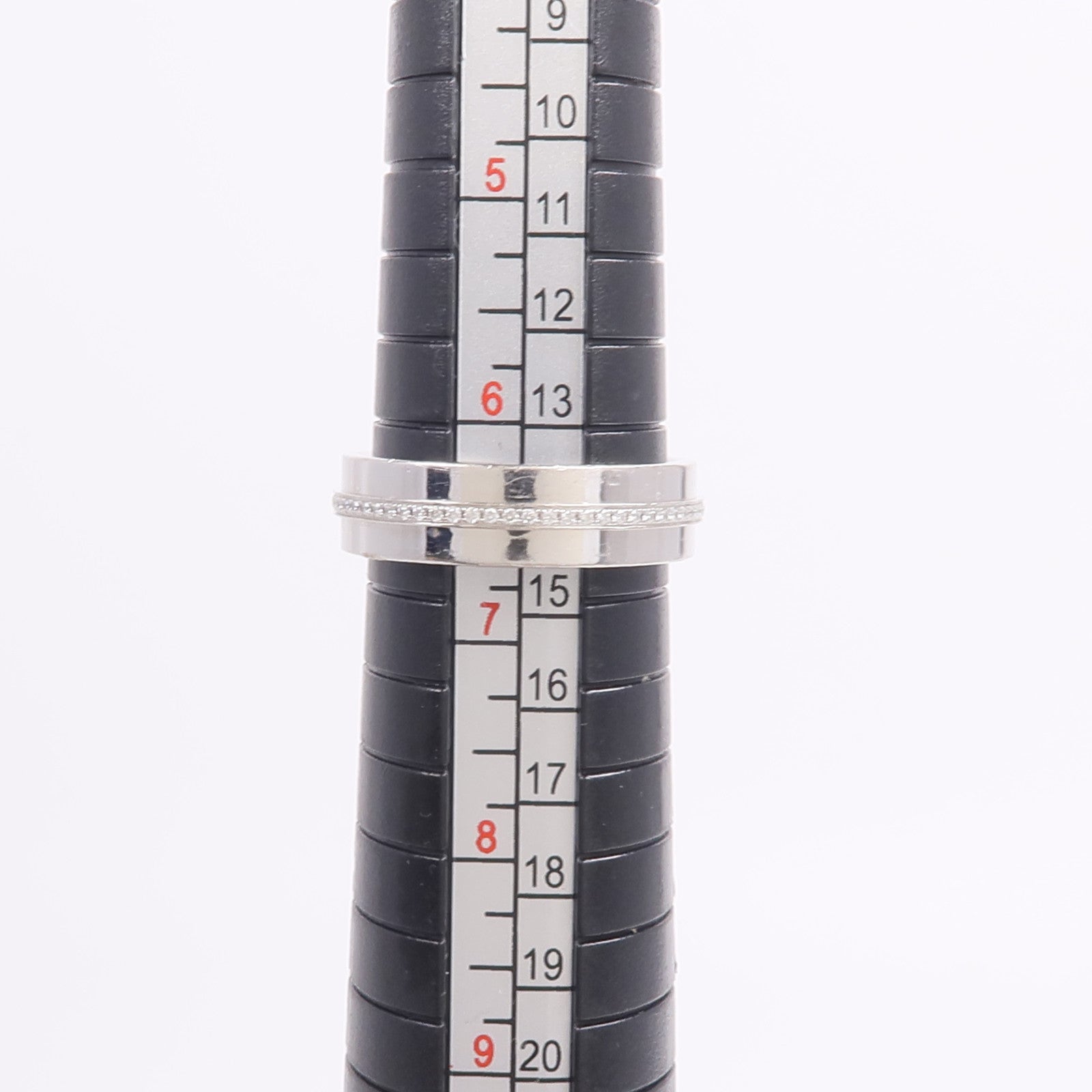 TIFFANY＆CO 18K白金T Wide Diamond Ring鑽石戒指