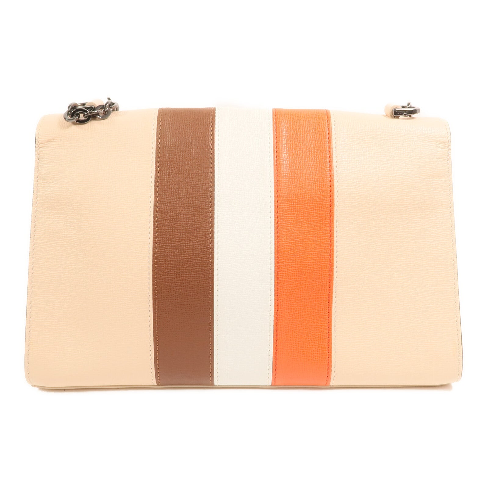 Longchamp 【激減優惠】牛皮皮革Shoulder Bag銀扣鏈帶肩背袋