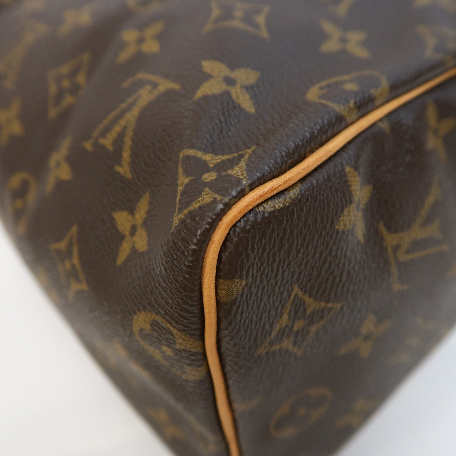 LOUIS VUITTON Monogram Speedy 25金扣手挽袋啡色