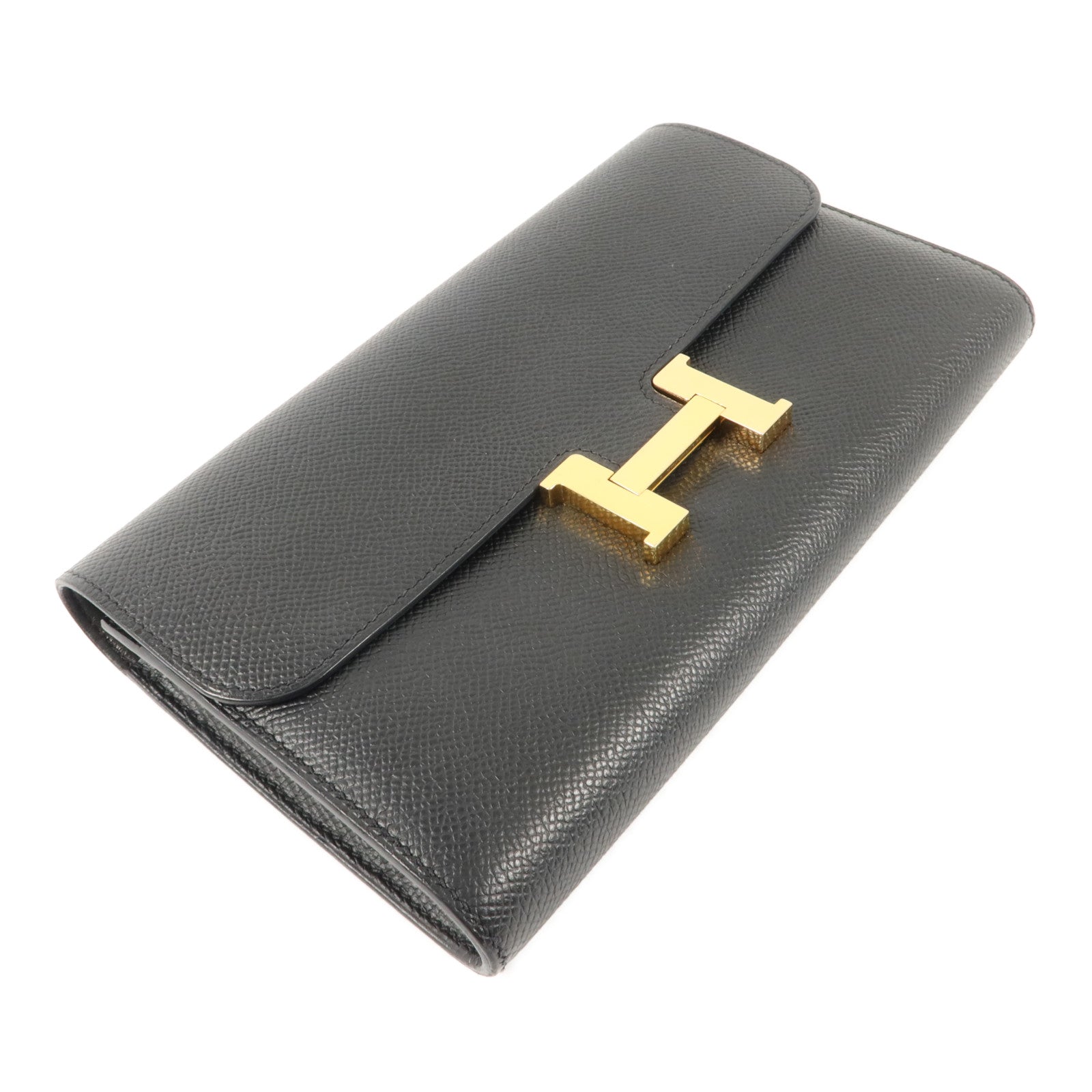 HERMES Epsom皮革Constance Wallet長錢包Noir