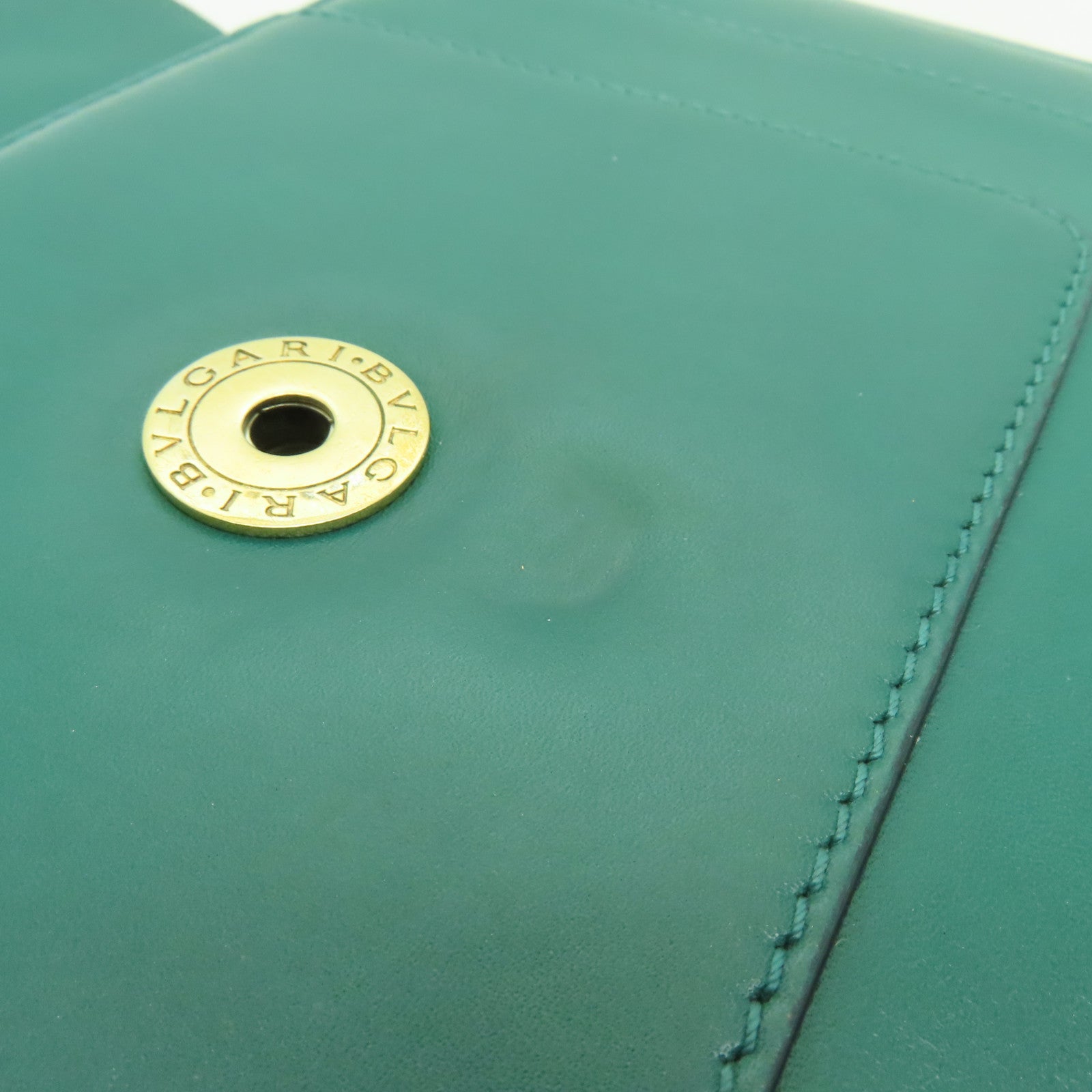 BVLGARI 牛皮皮革Serpenti Forever金扣鏈帶肩背袋綠色