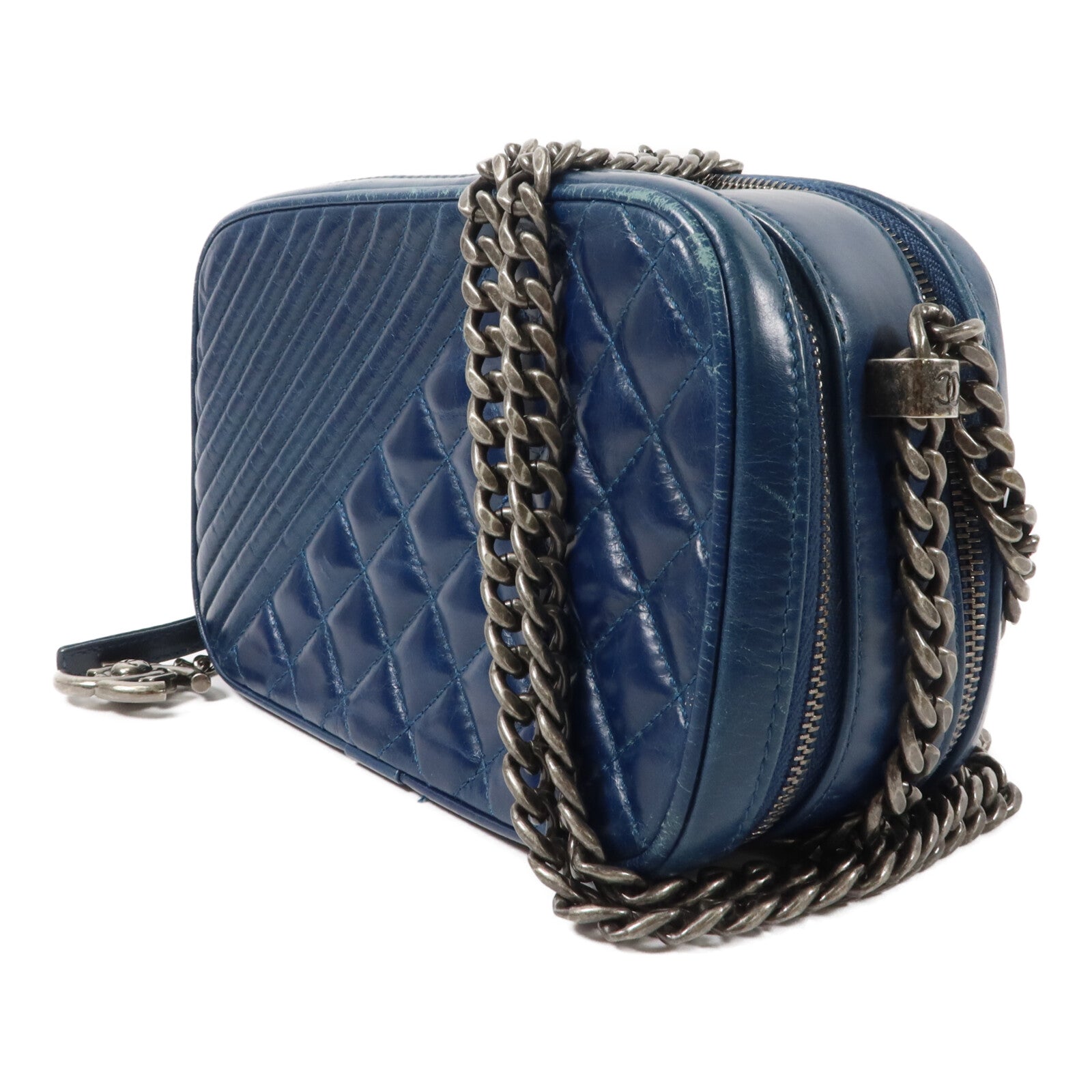 CHANEL 牛皮皮革Chain Shoulder鏈帶肩背袋