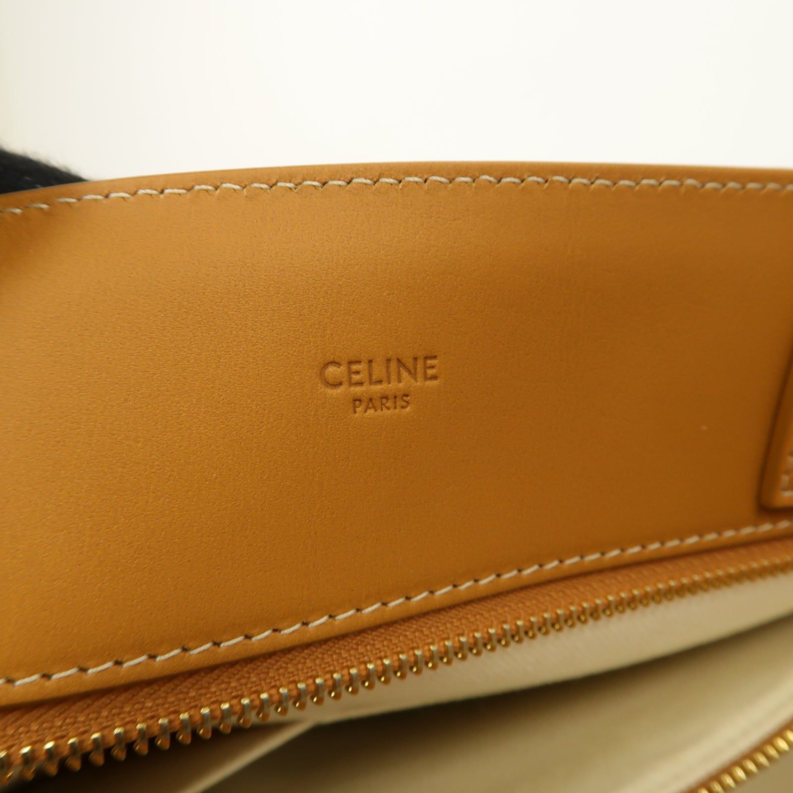 CELINE 【激減優惠】帆布Large Vertical Bag金扣手挽袋白色