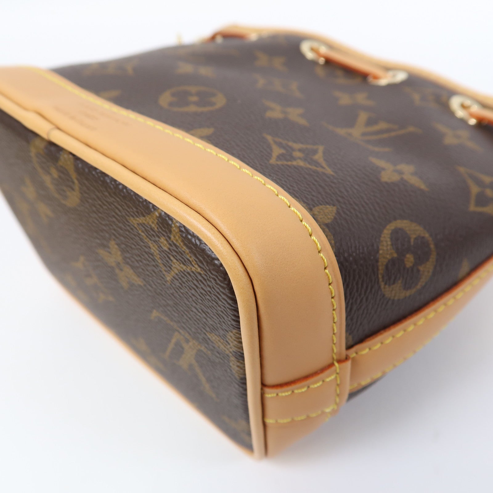LOUIS VUITTON Monogram Nano Noe金扣手挽肩背兩用袋啡色