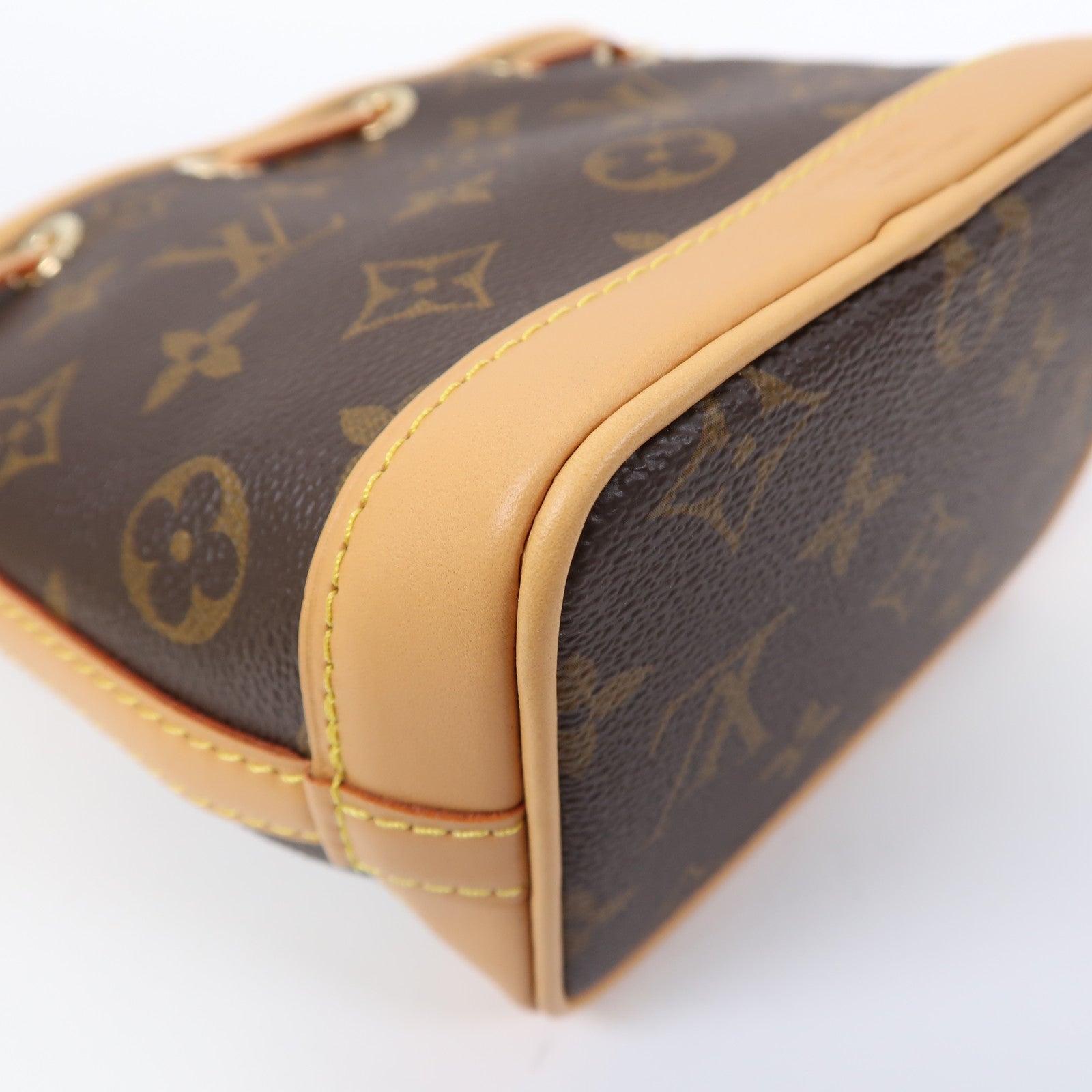 LOUIS VUITTON Monogram Nano Noe金扣手挽肩背兩用袋啡色