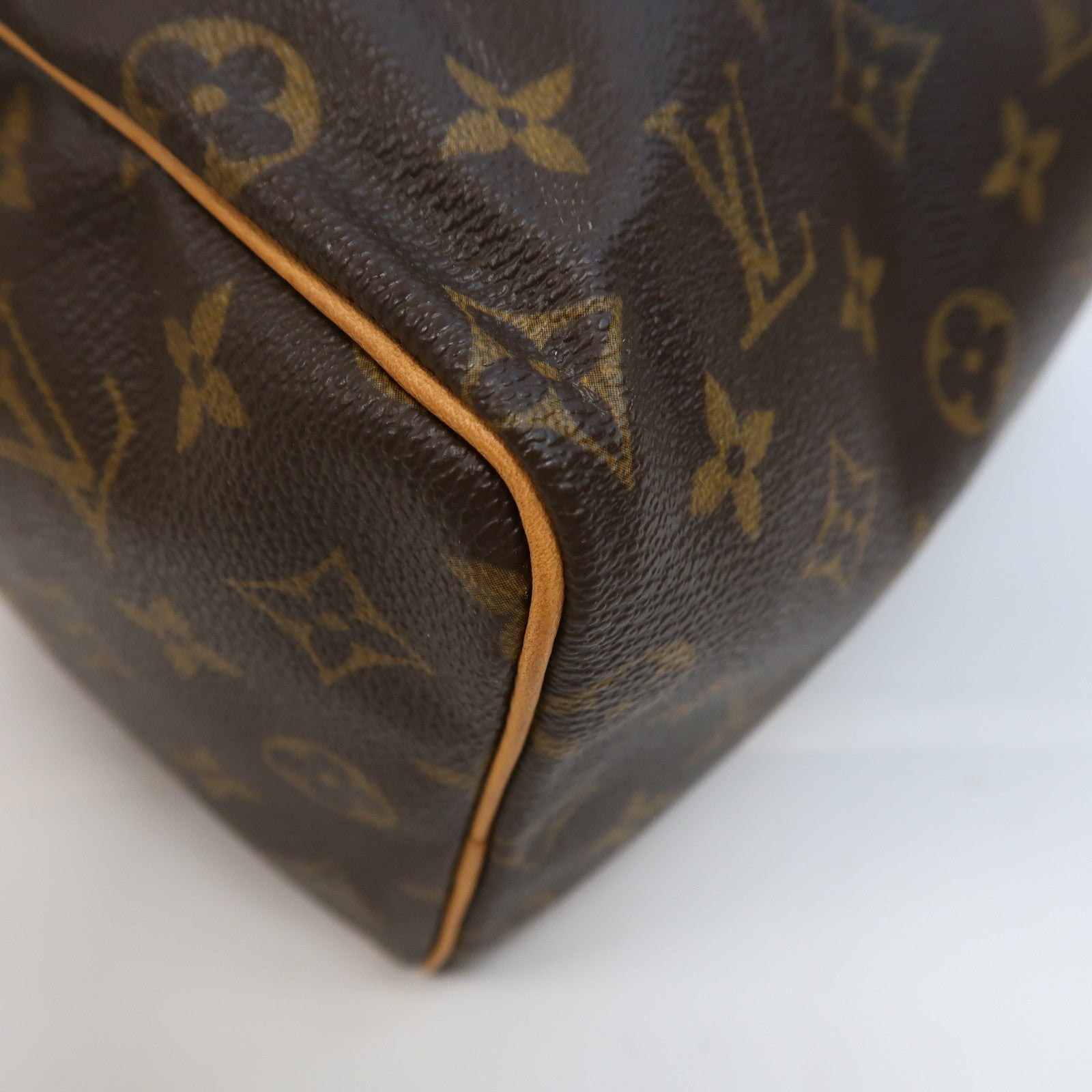 LOUIS VUITTON Monogram Speedy 25金扣手挽袋啡色