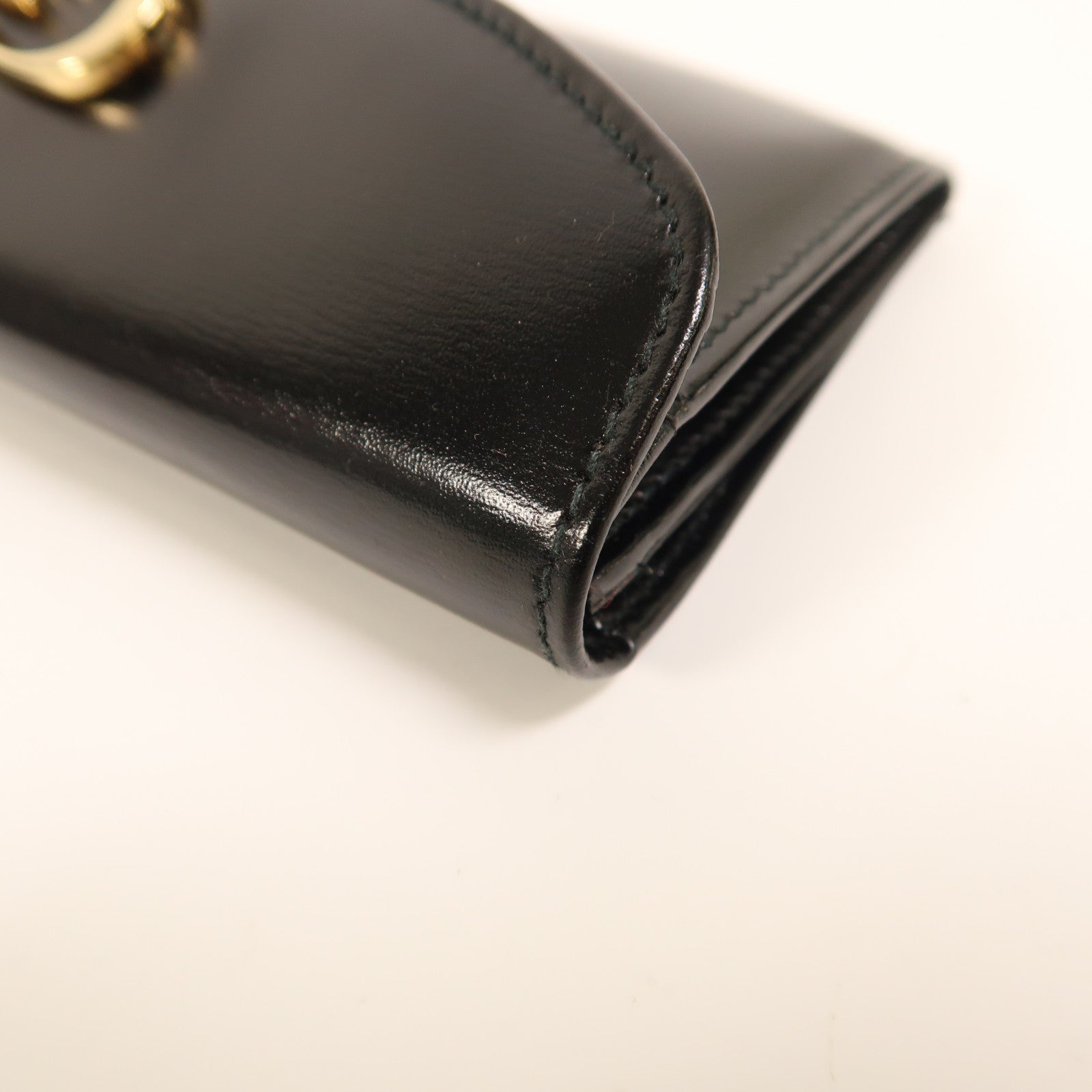 GUCCI 皮革Coin Case Purse金扣零錢包