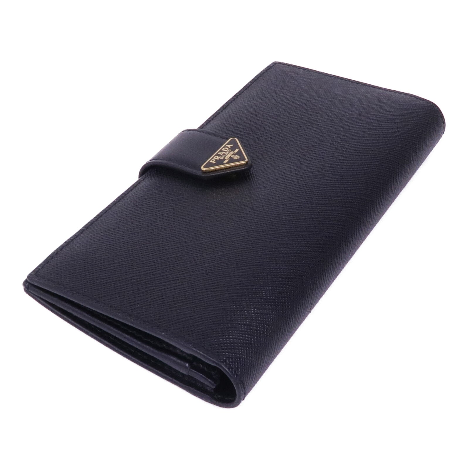 PRADA 牛皮皮革Long Wallet金扣長錢包