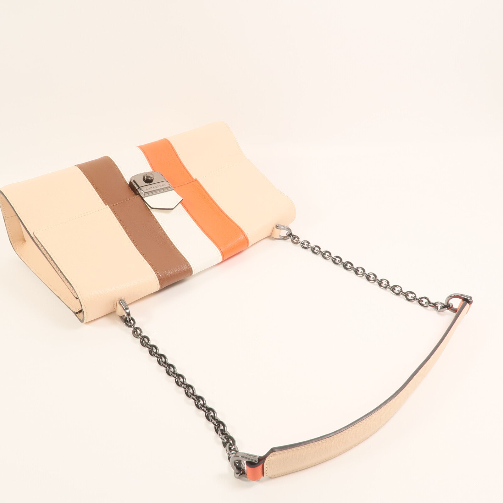 Longchamp 【激減優惠】牛皮皮革Shoulder Bag銀扣鏈帶肩背袋