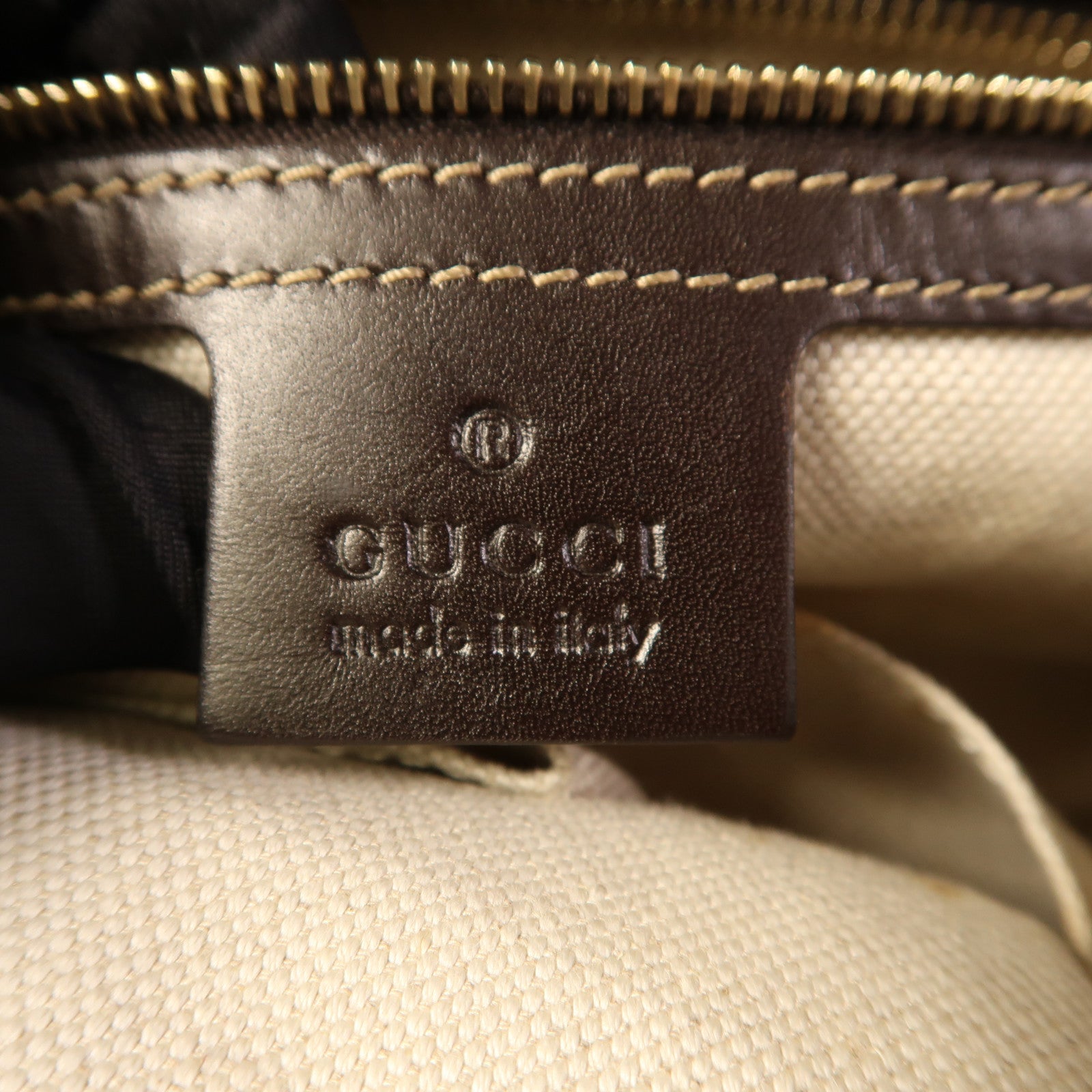 GUCCI 帆布Hand Bag金扣手挽袋