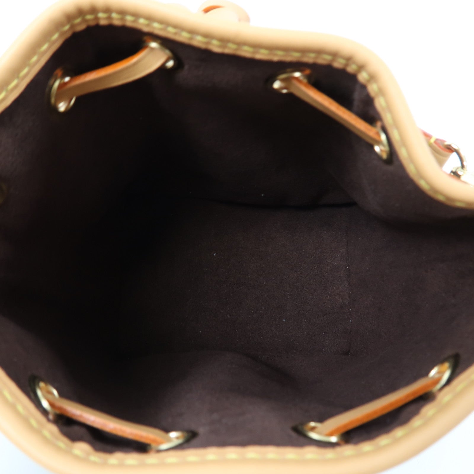 LOUIS VUITTON Monogram Nano Noe金扣手挽肩背兩用袋啡色
