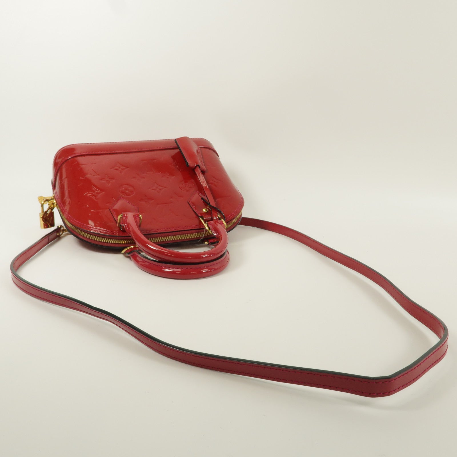 LOUIS VUITTON Monogram Vernis Alma BB手挽肩背兩用袋