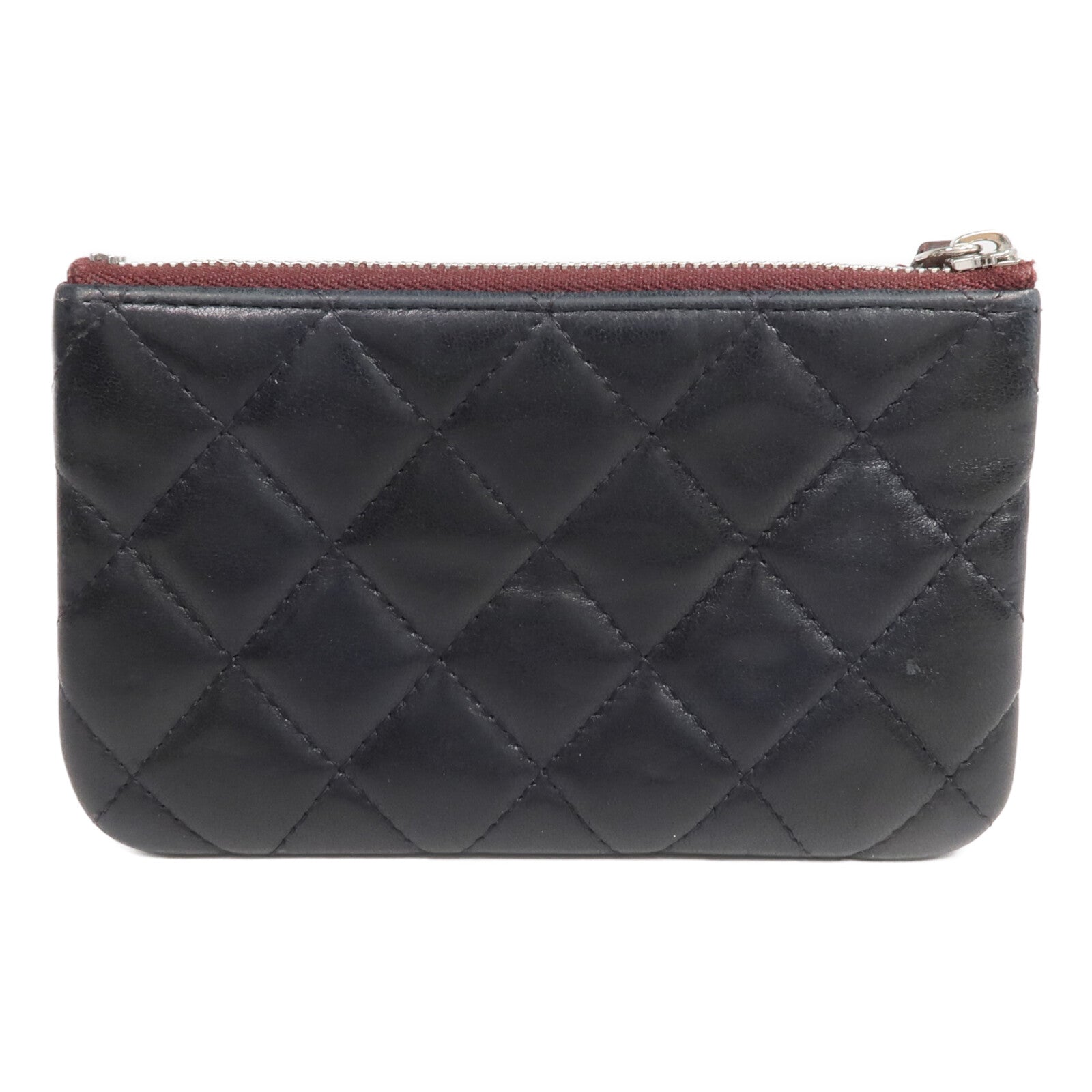 CHANEL 【激減優惠】羊皮皮革Mini Pouch銀扣手拿包