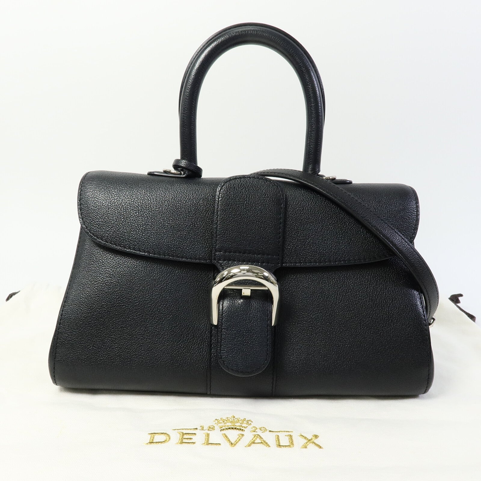 Delvaux 牛皮皮革Brillant East West手挽肩背兩用袋