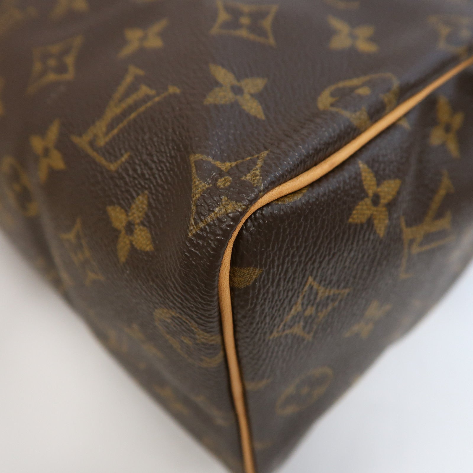 LOUIS VUITTON Monogram Speedy 25金扣手挽袋啡色