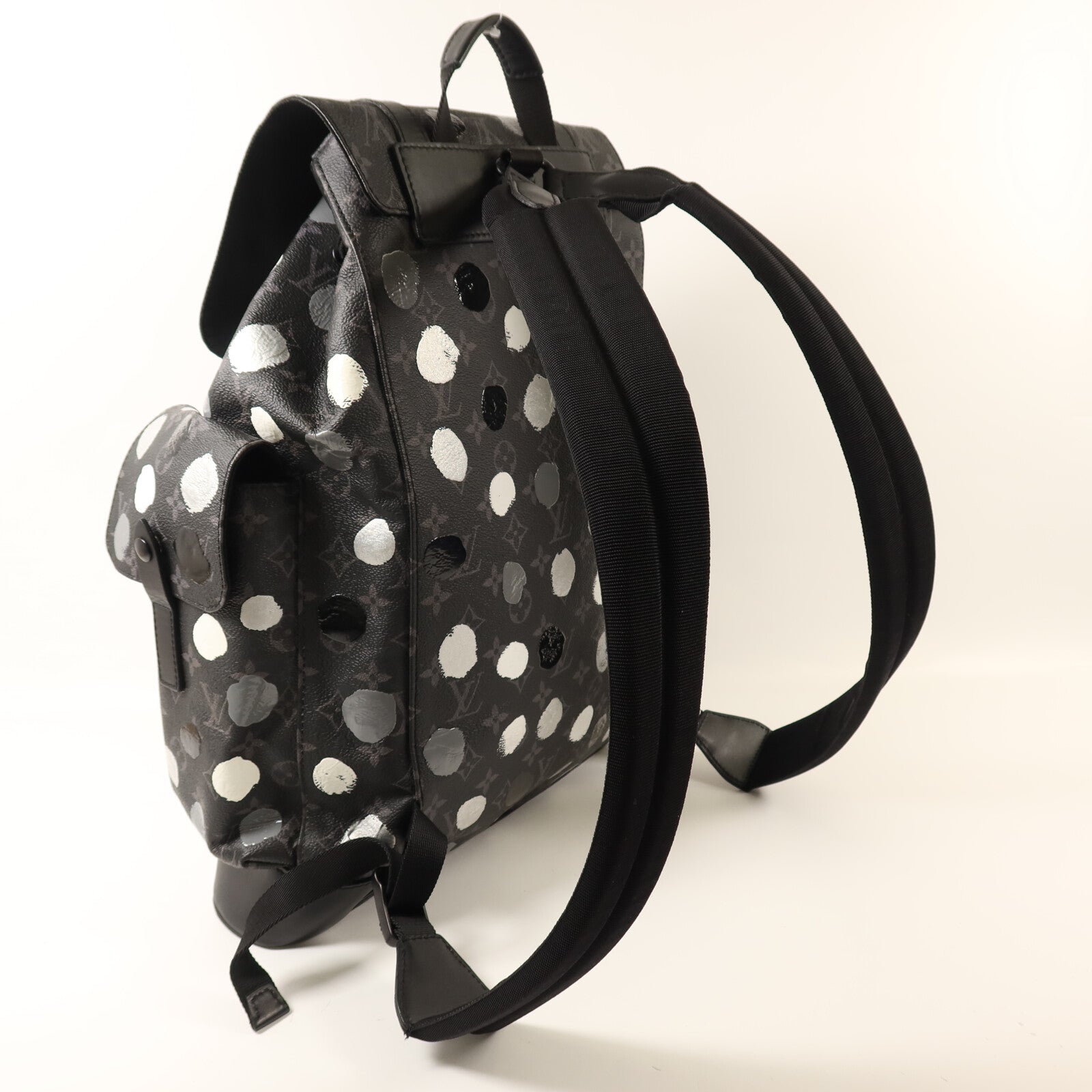 LOUIS VUITTON Monogram Eclipse LV X YK Christopher MM背包