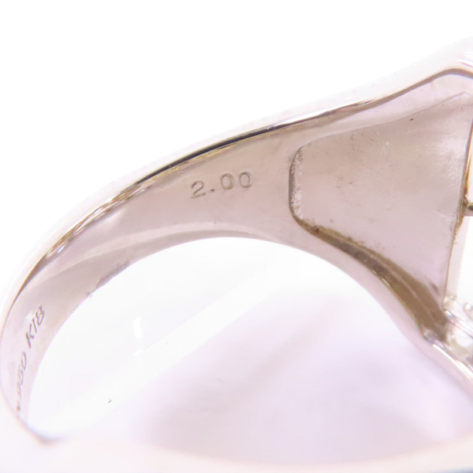 JEWELRY PT950鉑金/18K黃金/2.00ct鑽石Diamond Ring戒指US#6.25