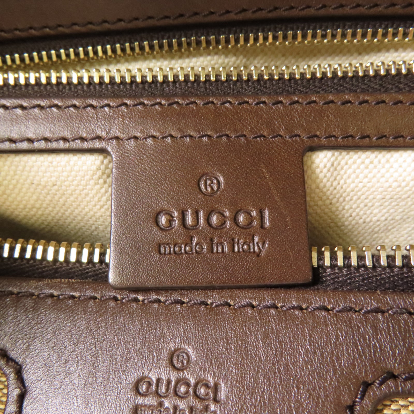 GUCCI 帆布2 Way Shoulder Boston金扣手挽肩背兩用袋